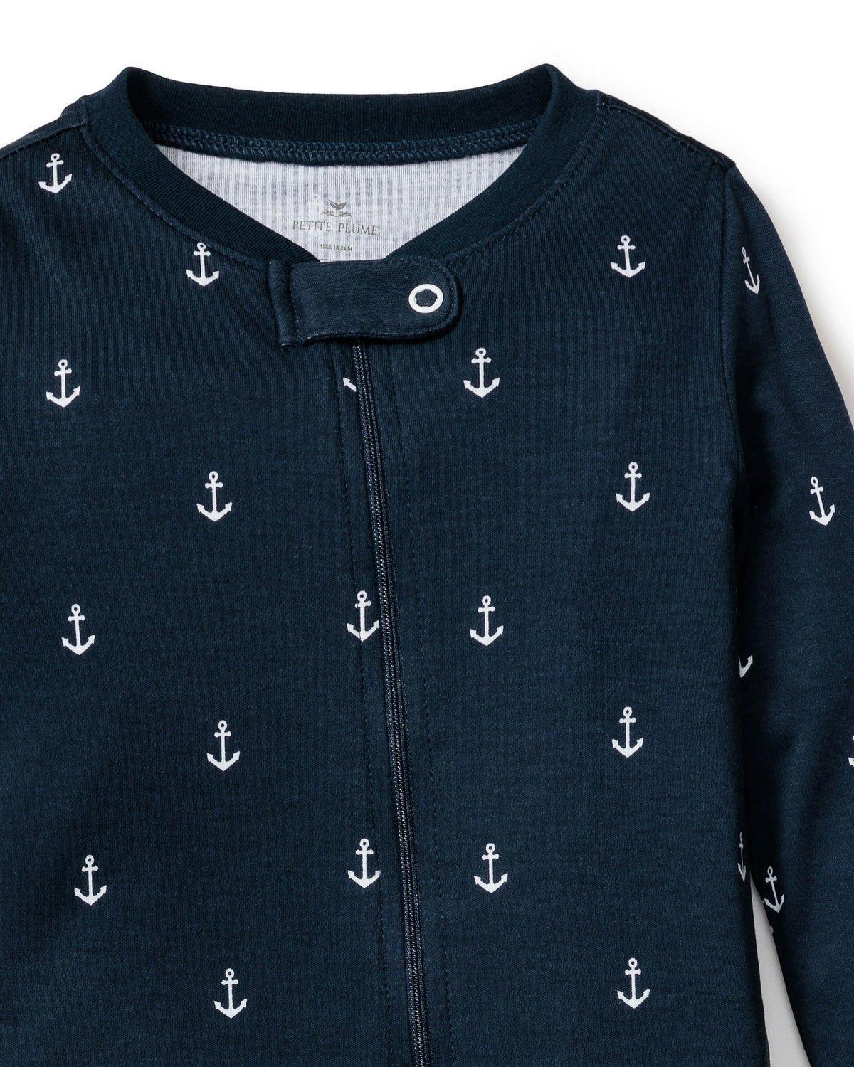 Baby's Pima Romper in Portsmouth Anchors image number 1