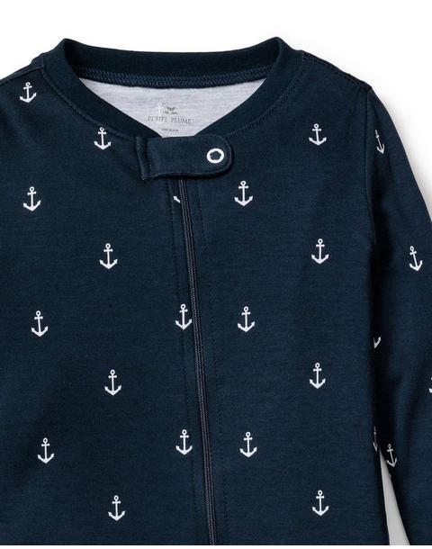Baby's Pima Romper in Portsmouth Anchors