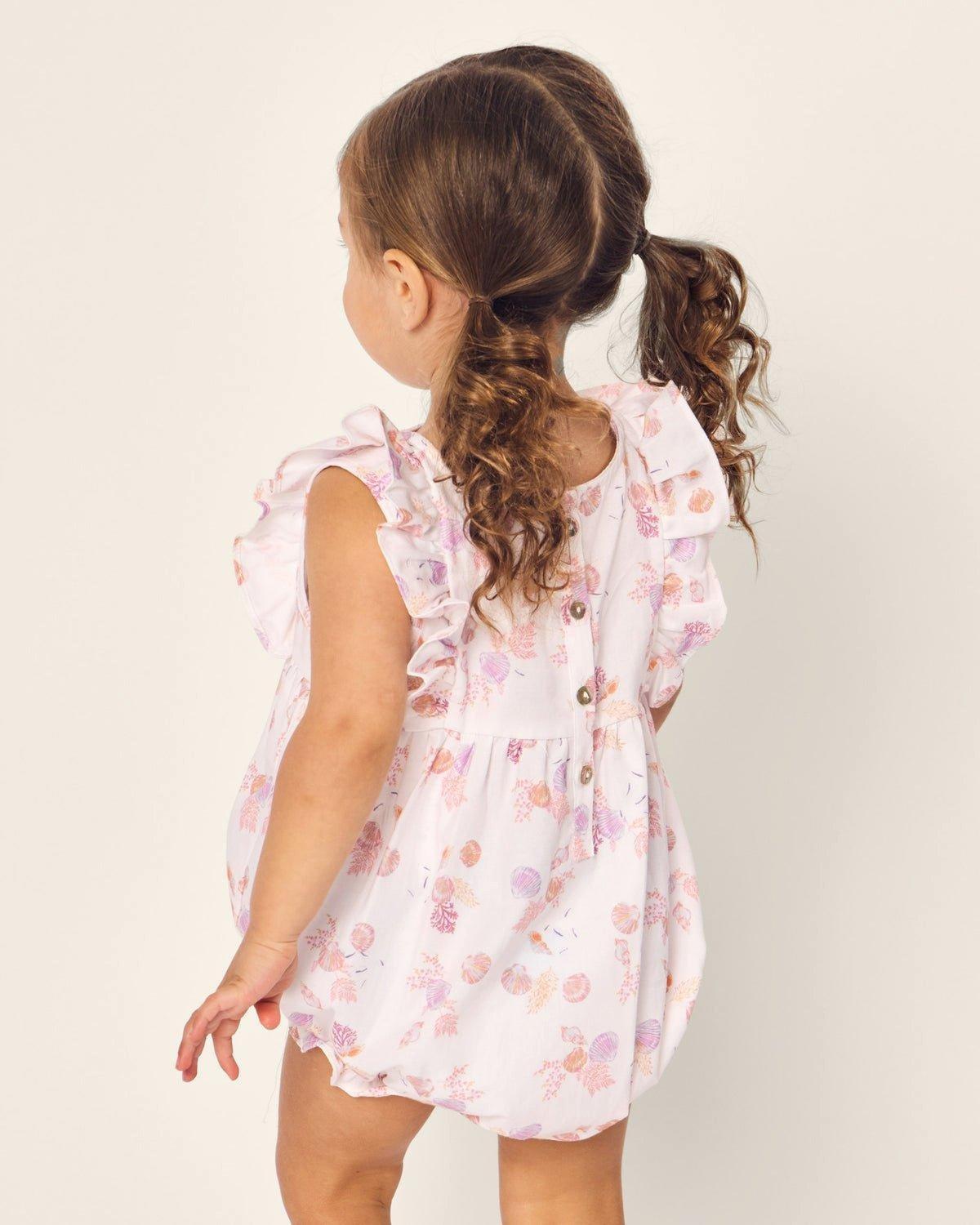 Baby's Twill Ruffled Romper in Seashell Splendor image number 2