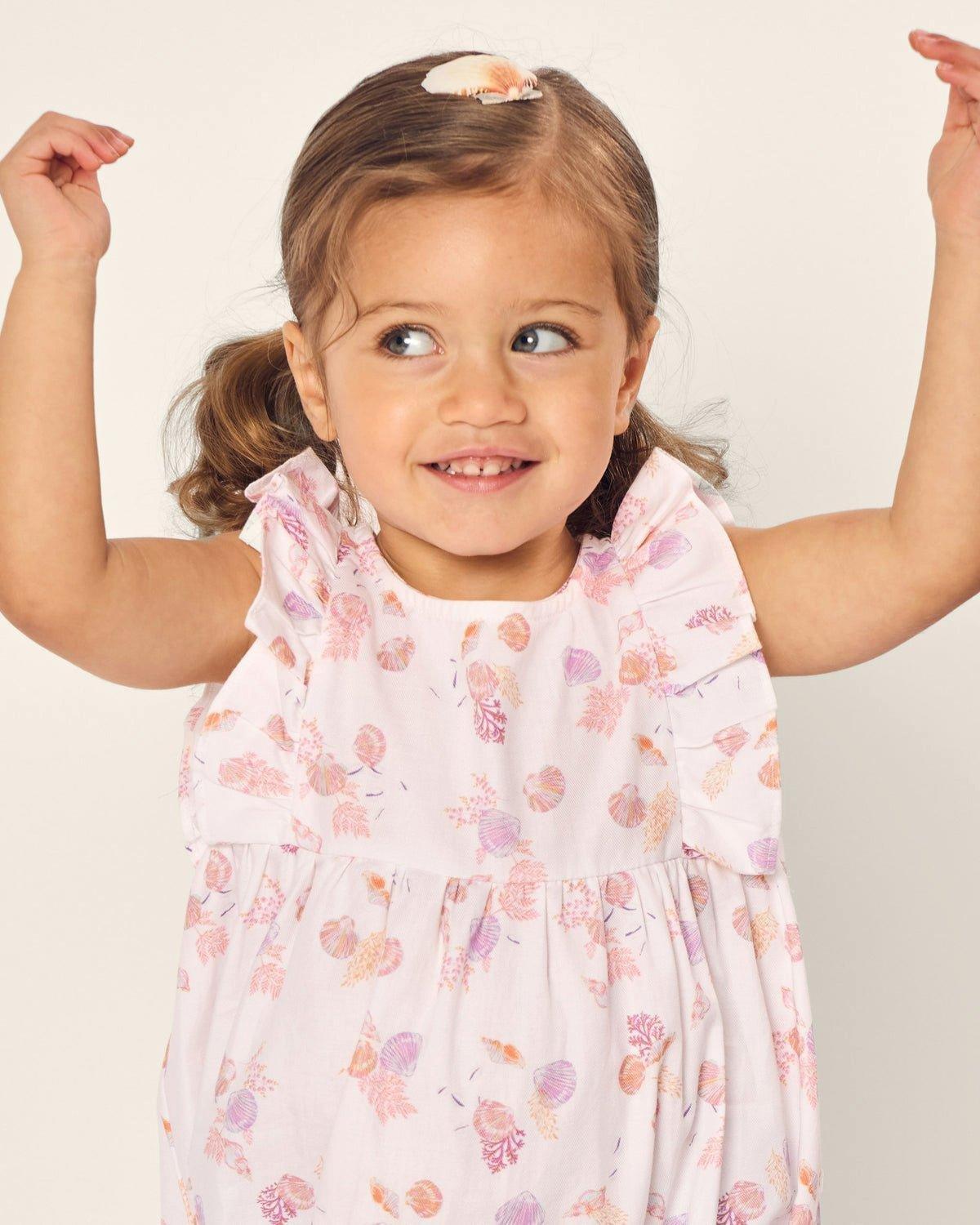 Baby's Twill Ruffled Romper in Seashell Splendor image number 3