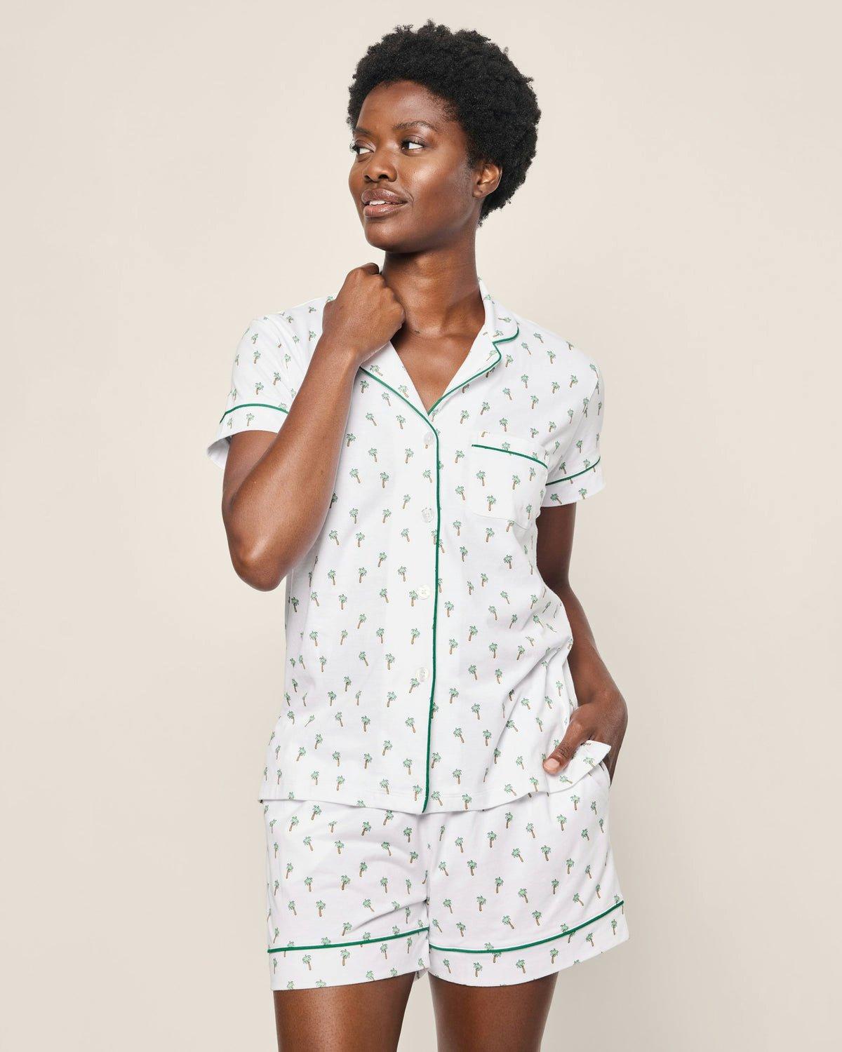 Women's Pima Short Pajama Set in Palmier image number 1
