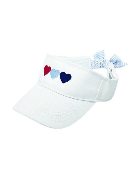 Americana Hearts Bow Visor