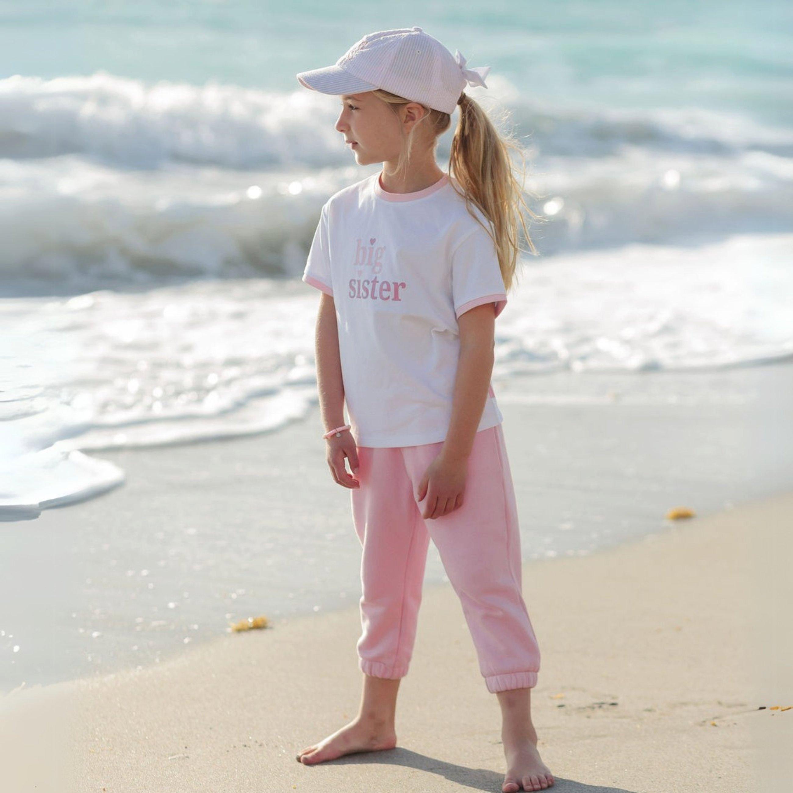 Pink Seersucker Sailboat Bow Baseball Hat image number 2