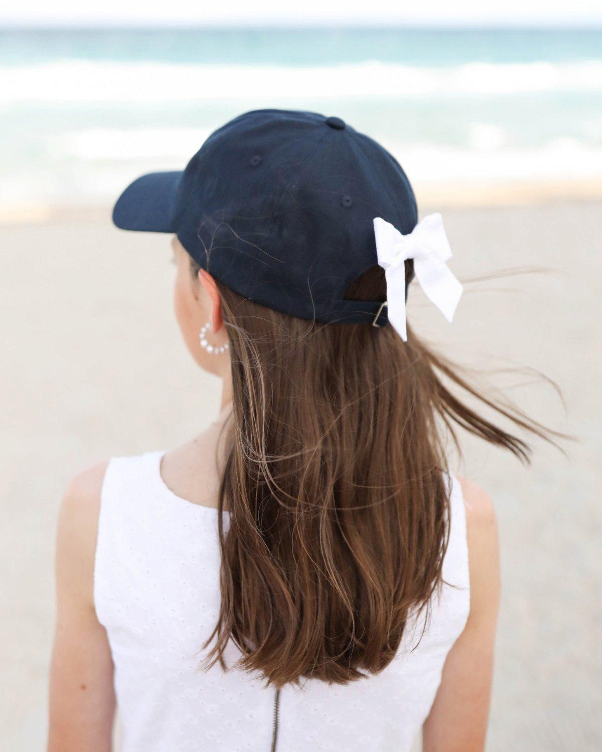 Navy USA Bow Baseball Hat image number 1