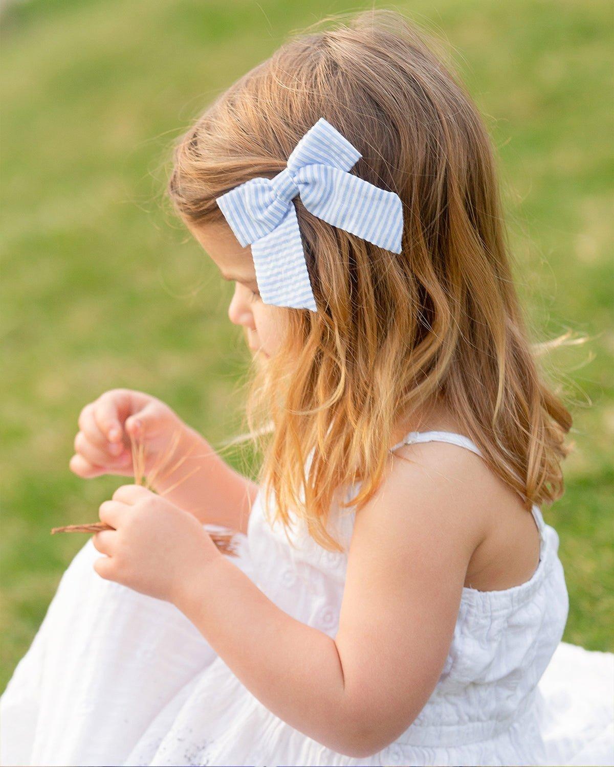 Seersucker Hair Bow image number 1
