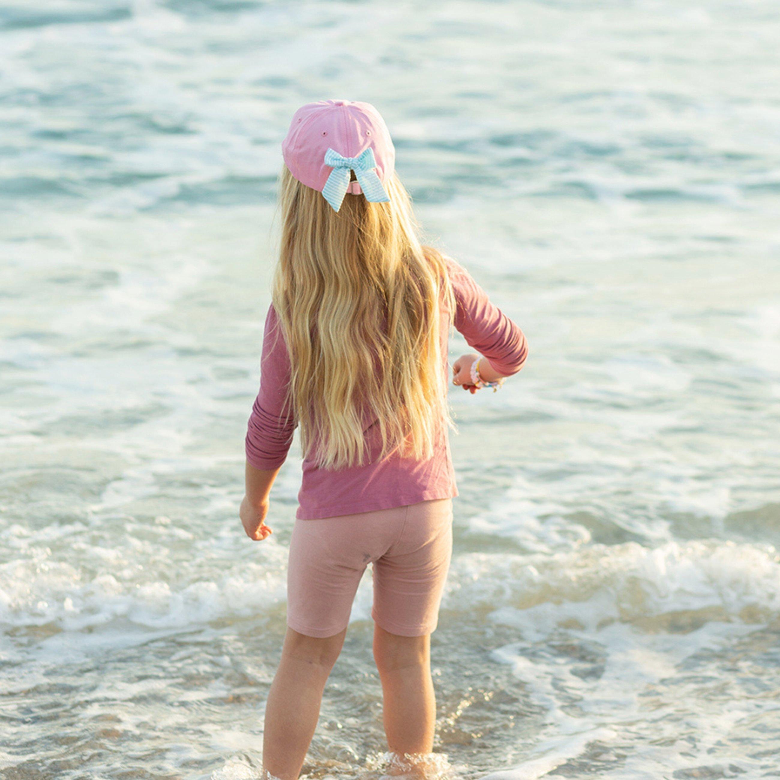 Pink Mermaid Bow Baseball Hat image number 1