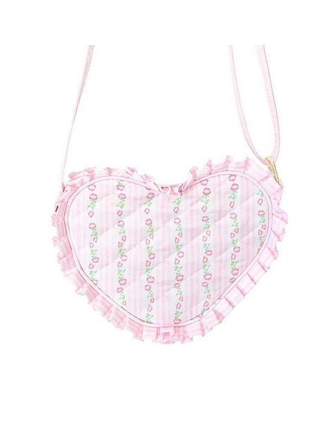 Quilted Floral Heart Purse
