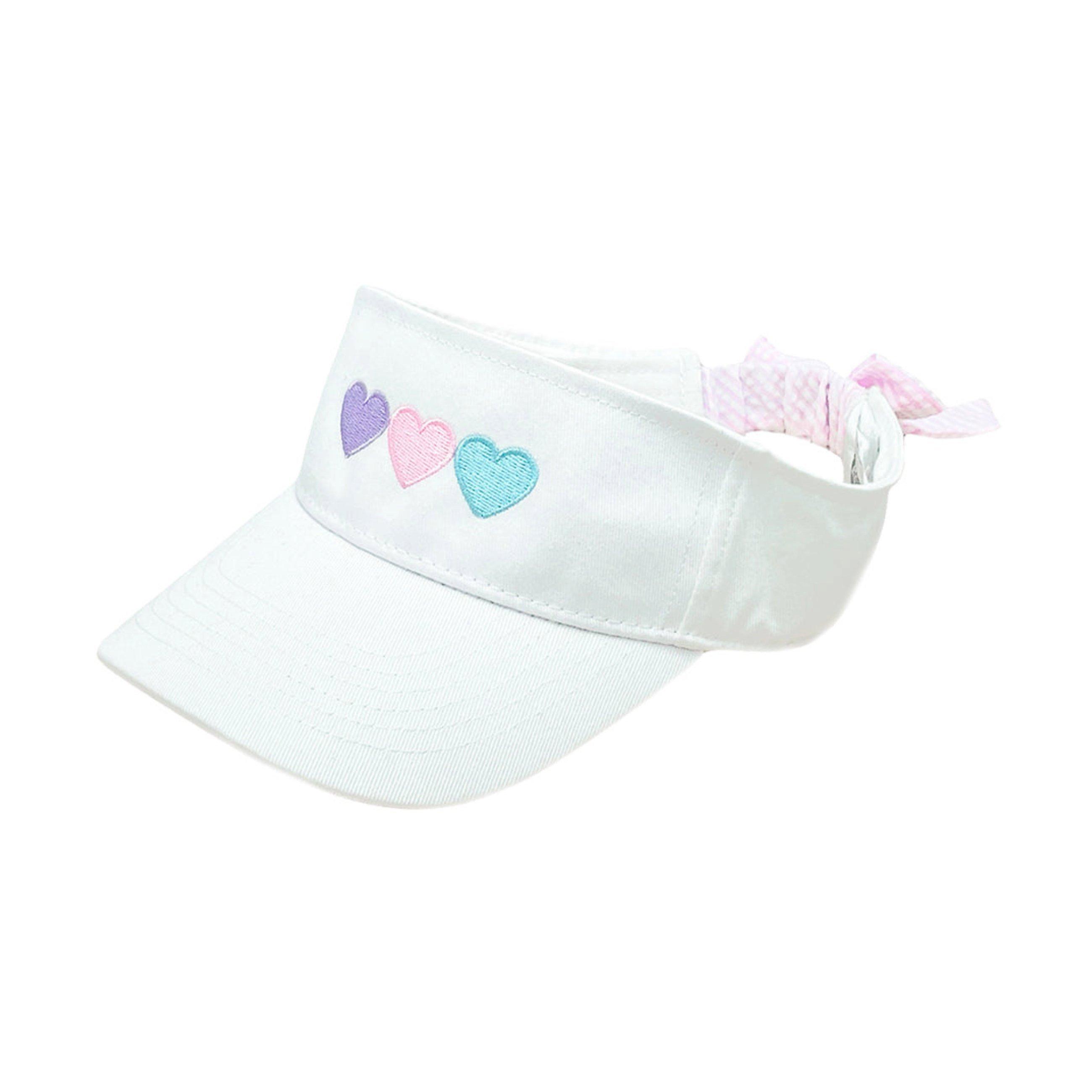 Pastel Hearts Bow Visor