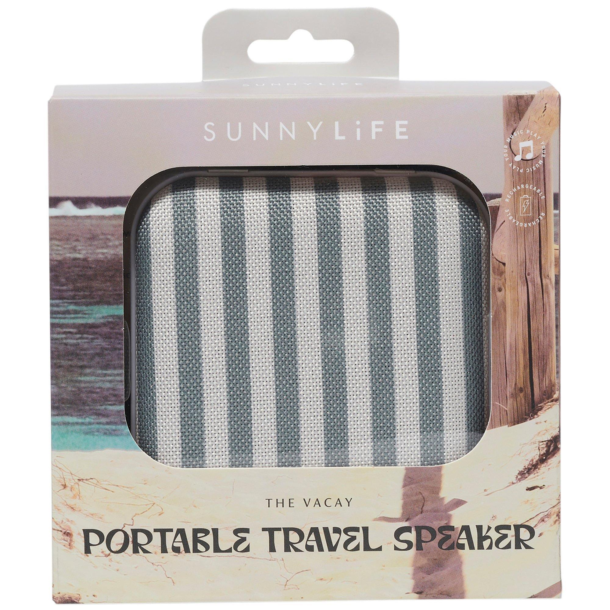 Portable Travel Speaker: Vacay Olive Stripe image number 1