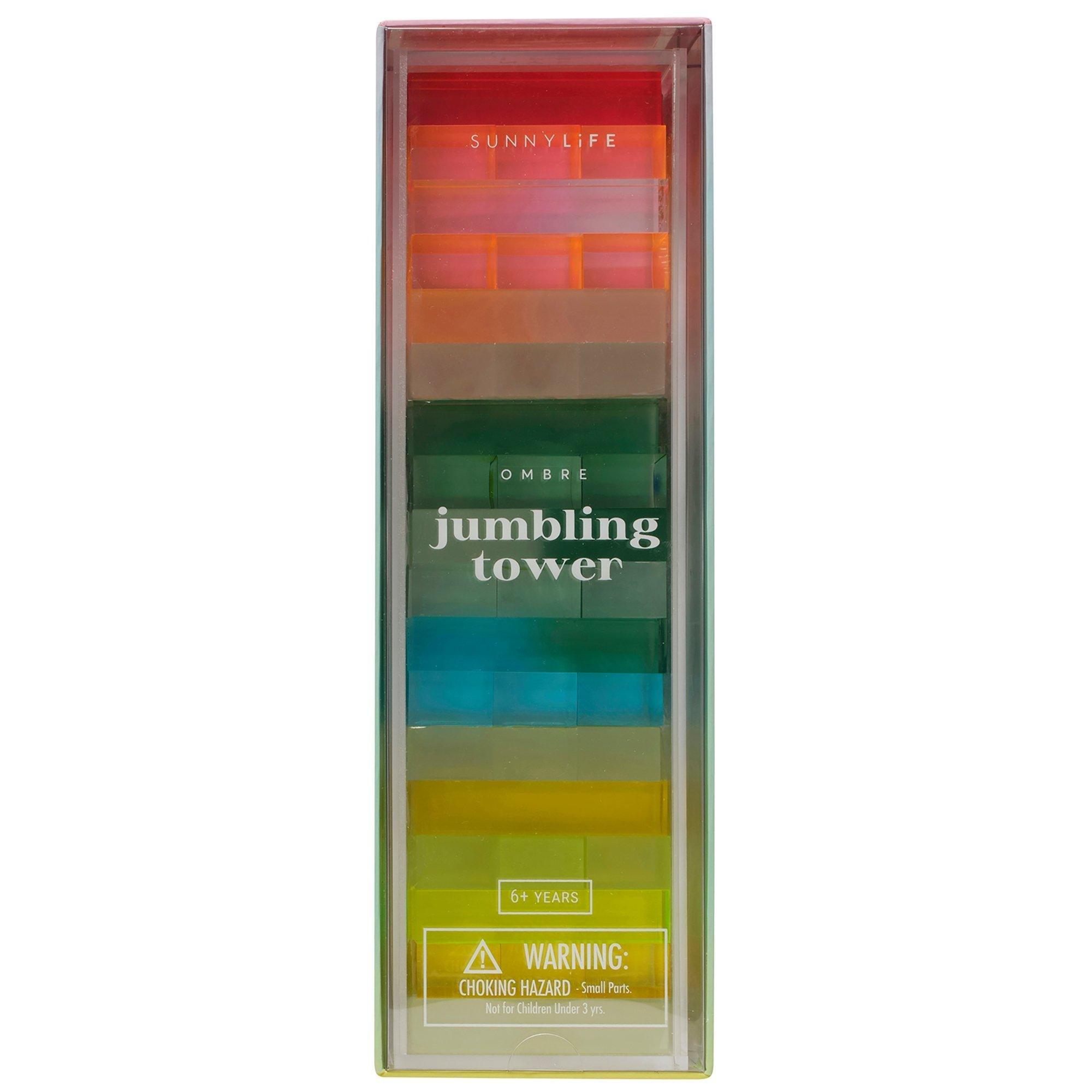 Lucite Jumbling Tower - Ombre Sherbert image number 1