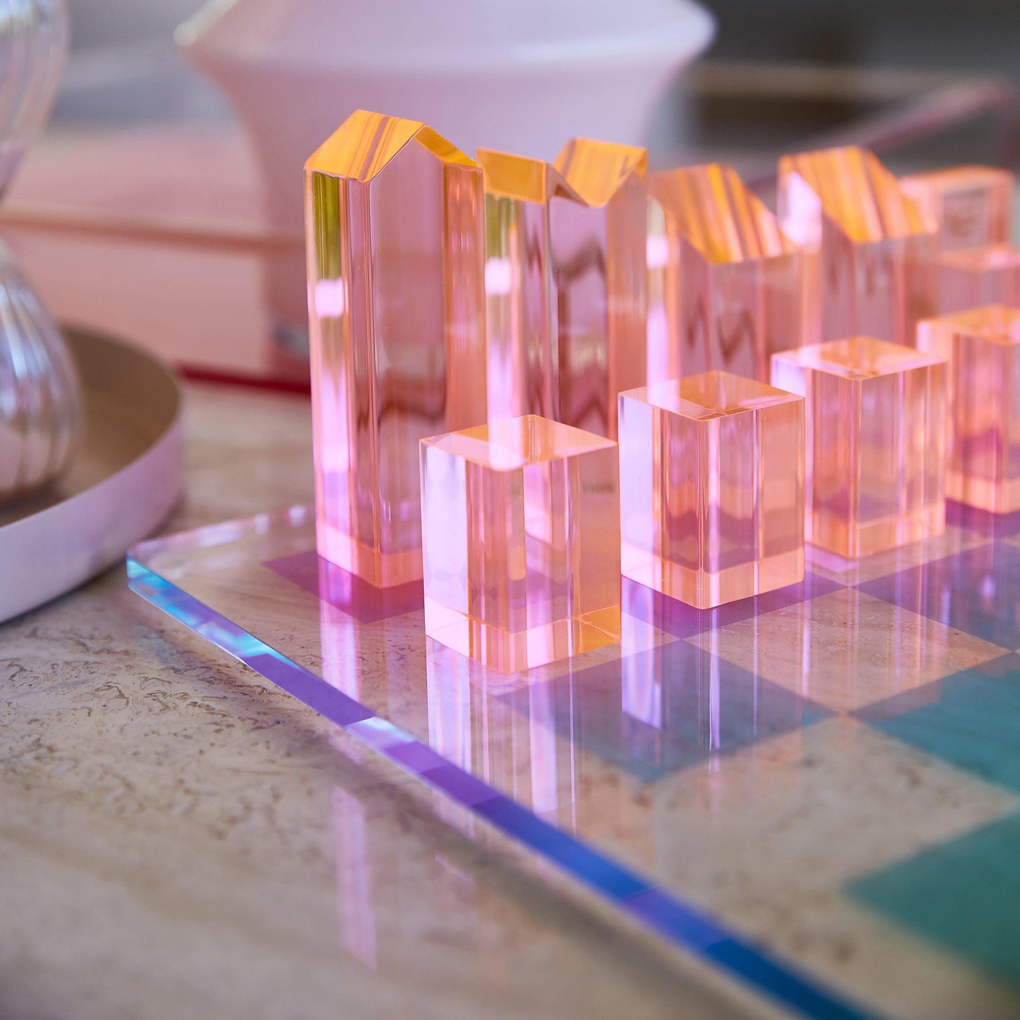 Lucite Chess & Checkers - Ombre Sherbert image number 4