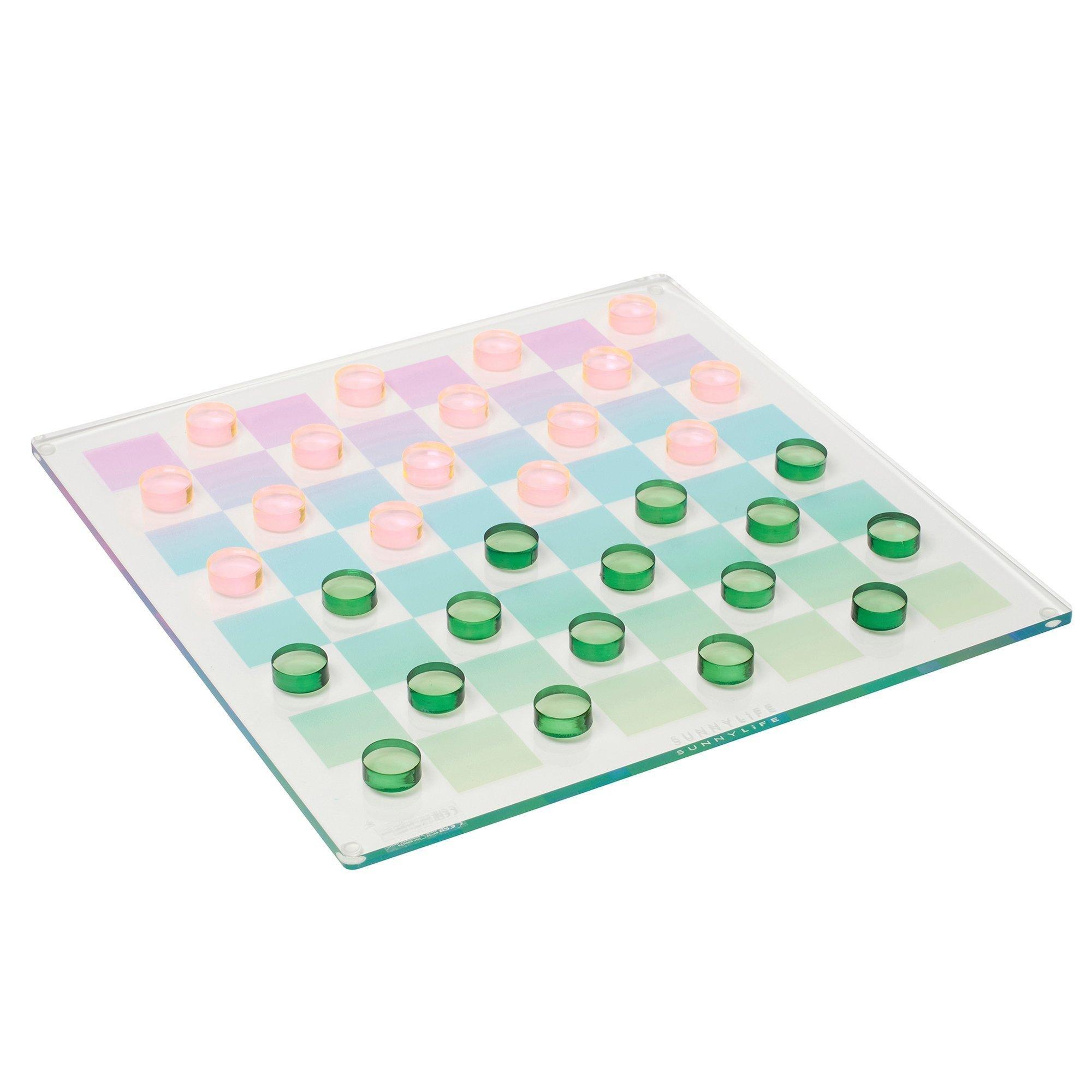 Lucite Chess & Checkers - Ombre Sherbert image number 1