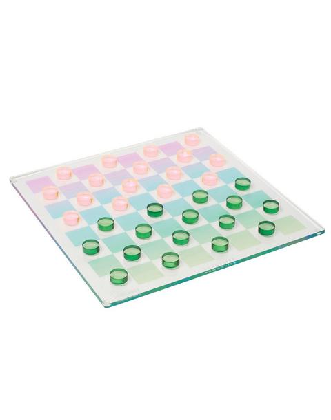 Lucite Chess & Checkers - Ombre Sherbert