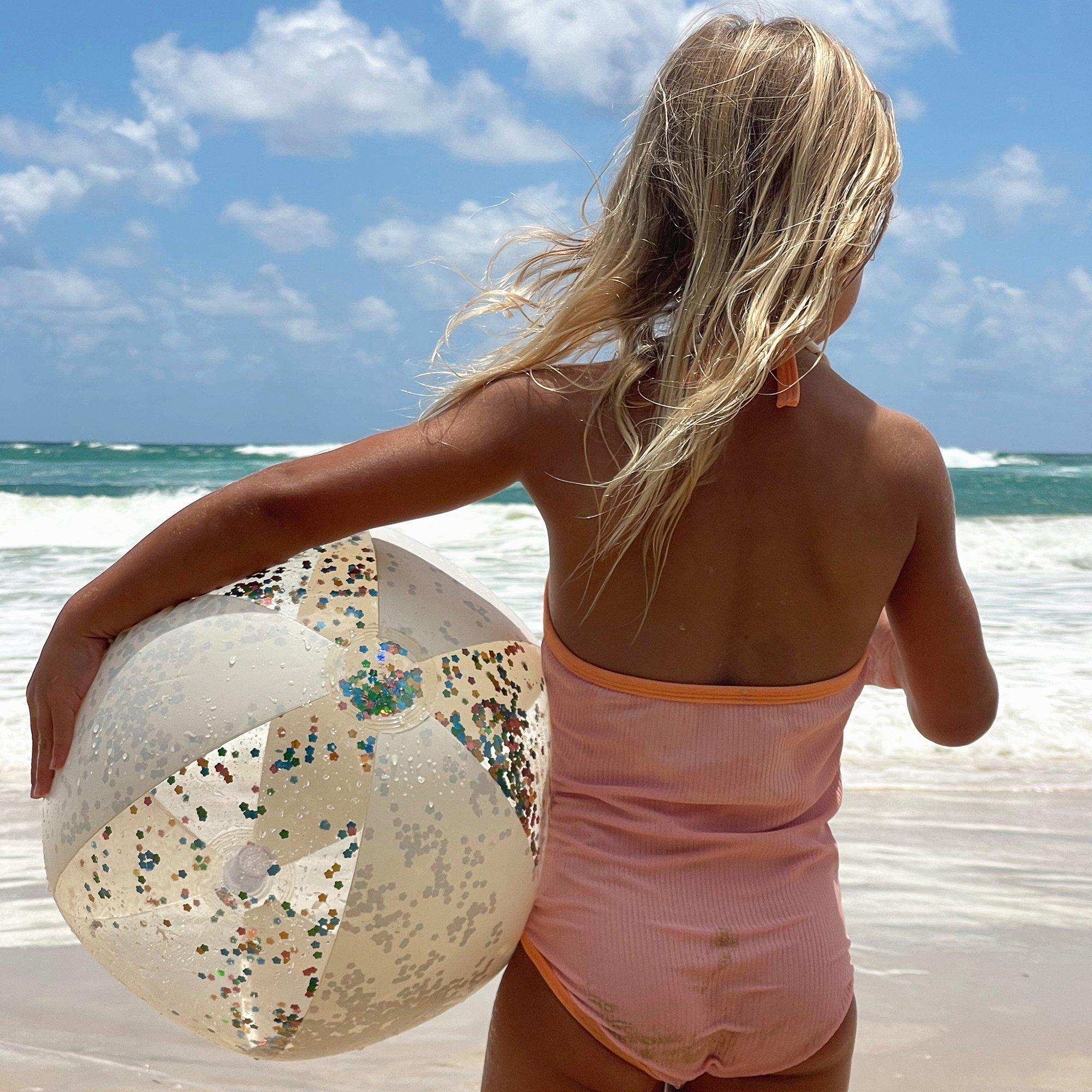Inflatable Beach Ball: Cotton Candy Glitter image number 2
