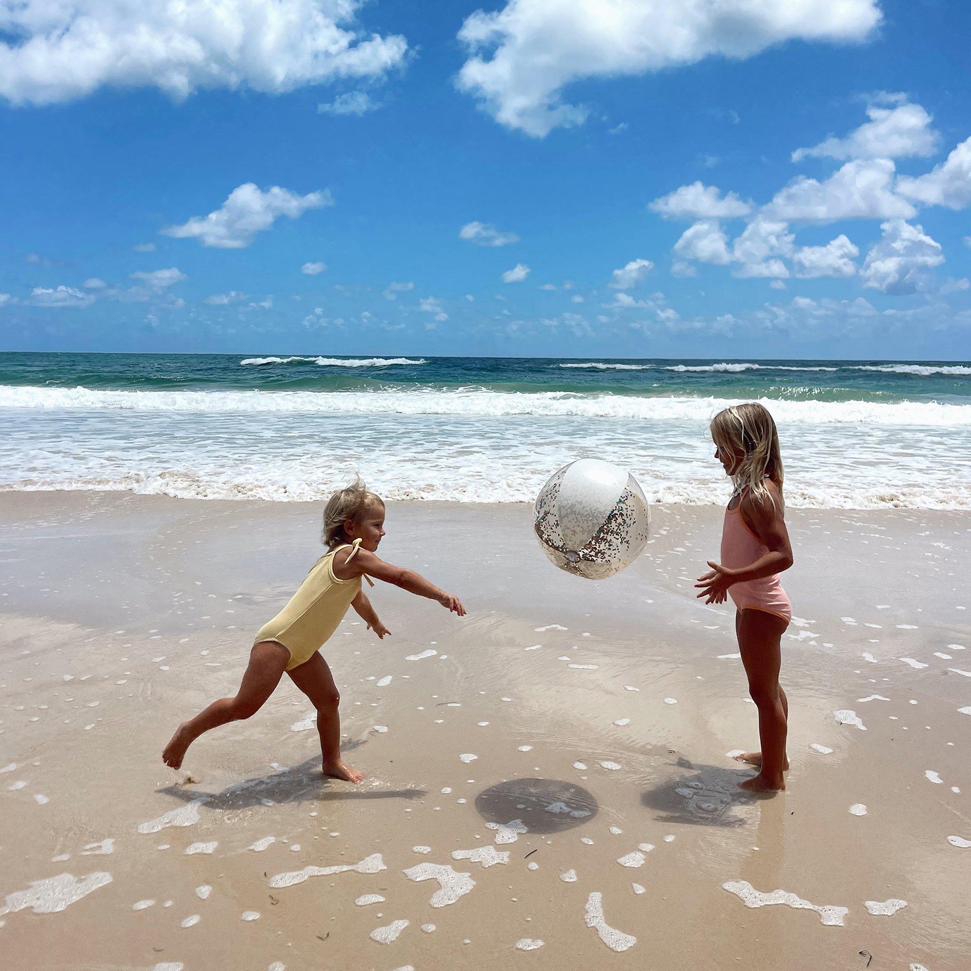 Inflatable Beach Ball: Cotton Candy Glitter image number 3
