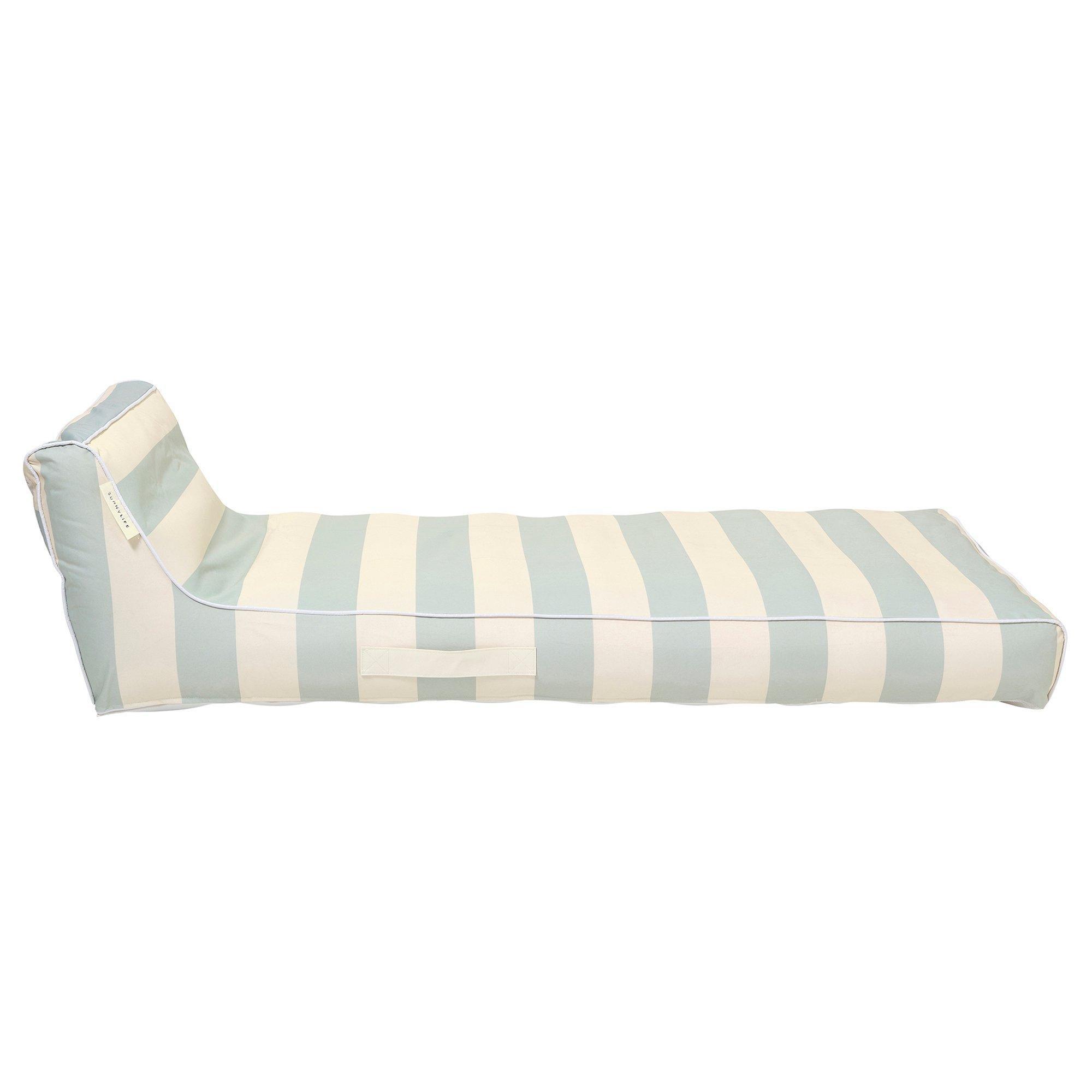 Luxe Lie-On Lounger: Lazy Days - Blue Stripe image number 3