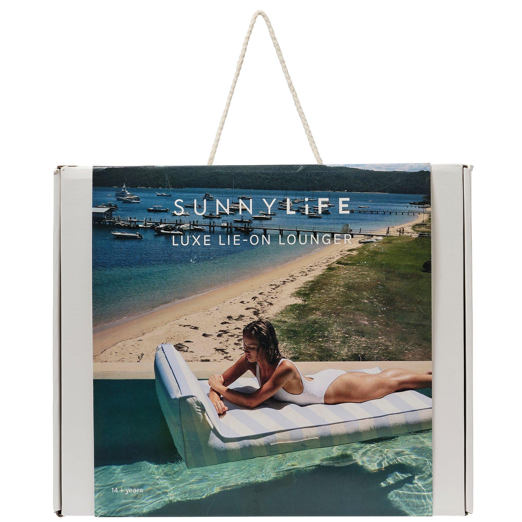 Luxe Lie-On Lounger: Lazy Days - Blue Stripe image number 1