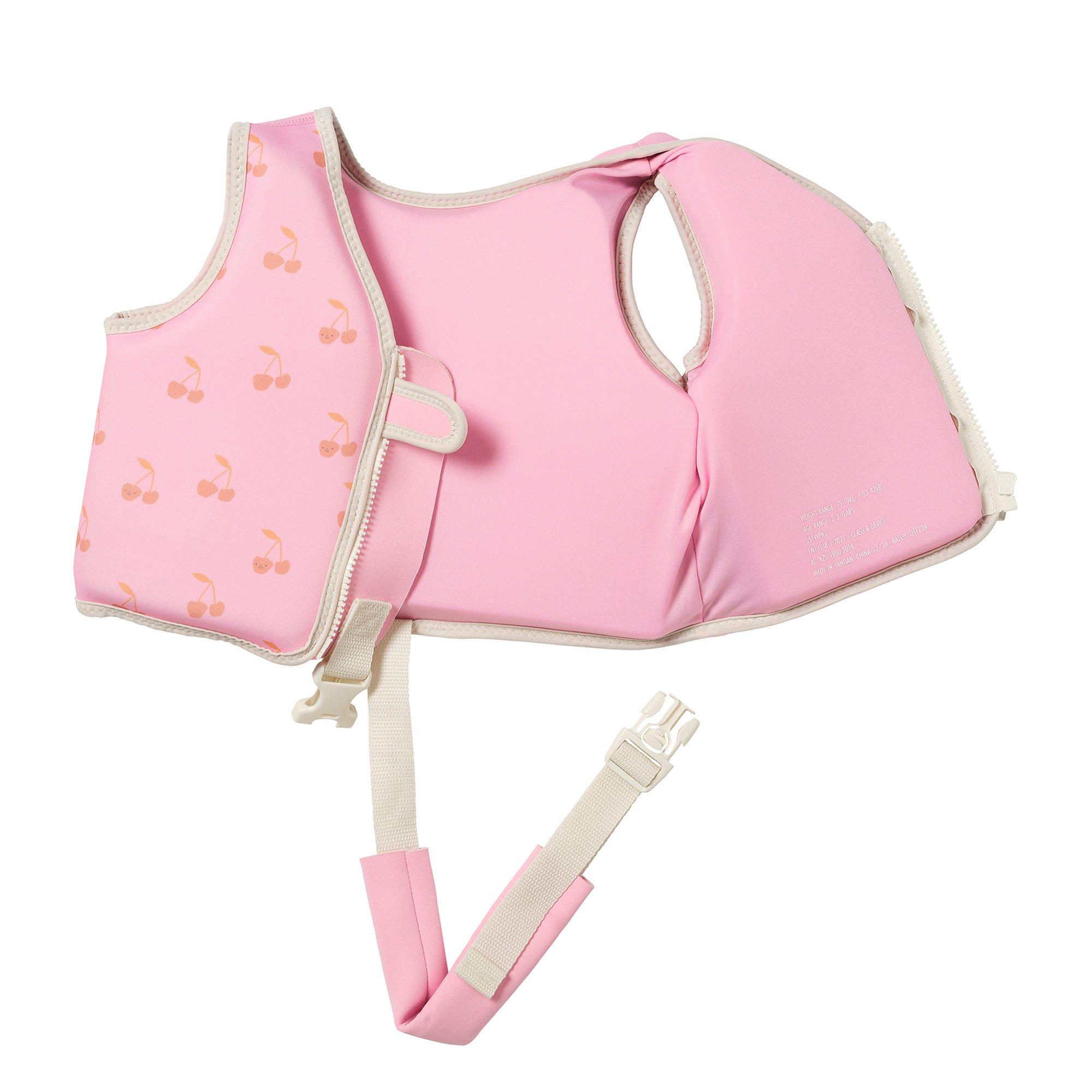 Kids Swim Vest: Cotton Candy Cherry (Age 2-3) image number 3