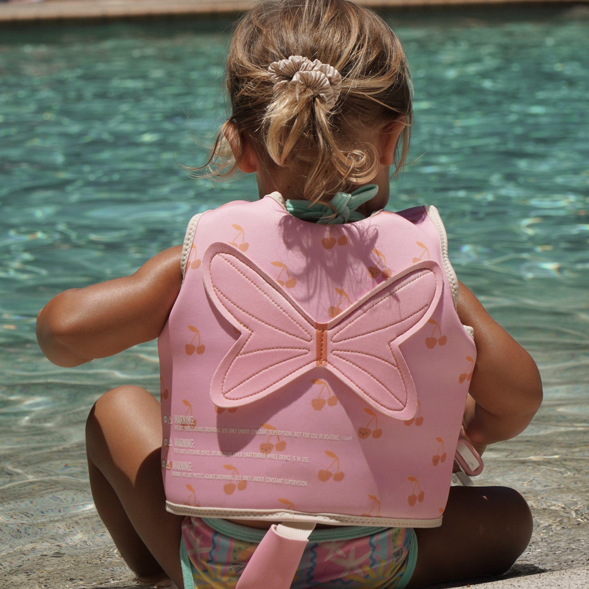 Kids Swim Vest: Cotton Candy Cherry (Age 2-3) image number 4