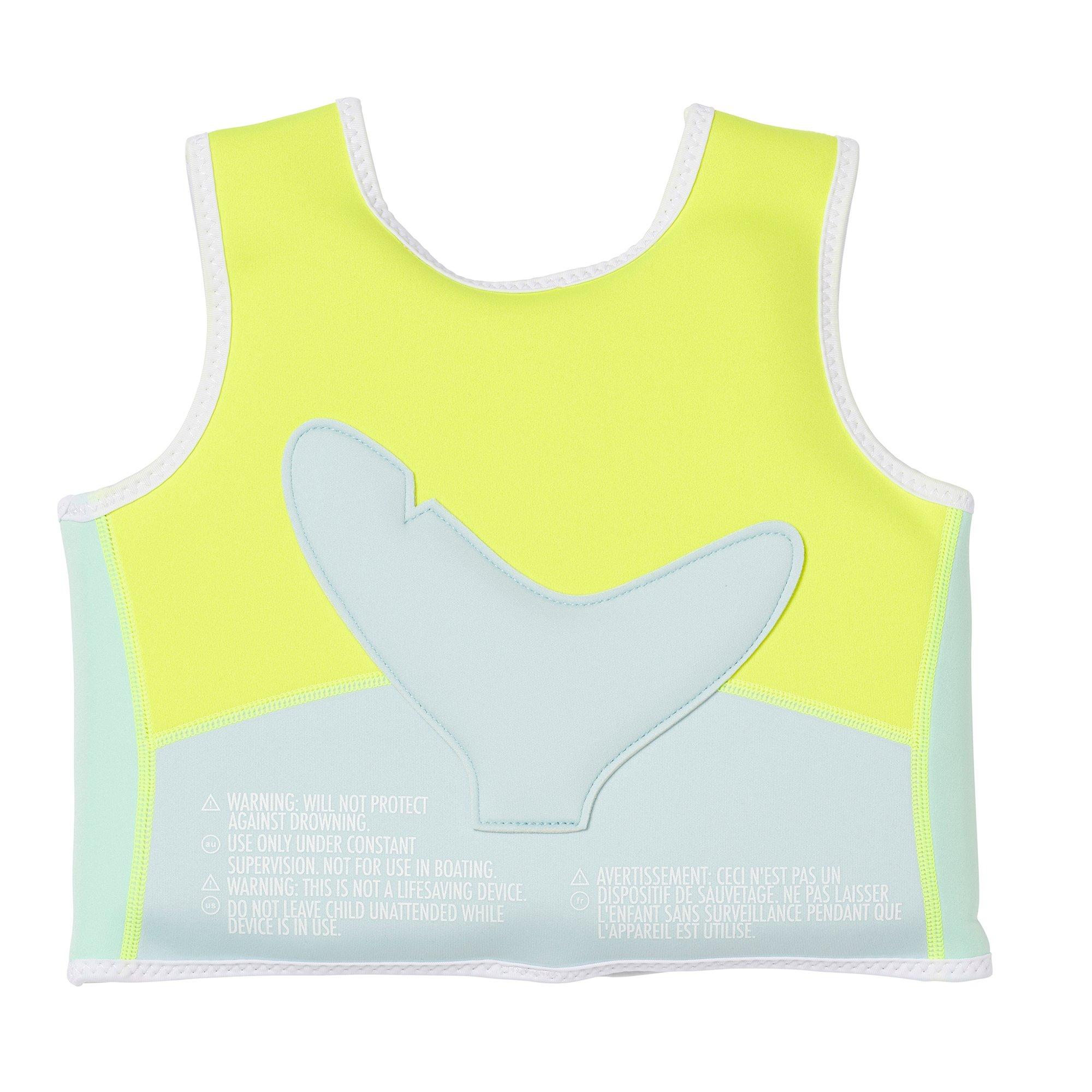 Kids Swim Vest: Aqua Neon Yellow (Age 2-3) image number 1