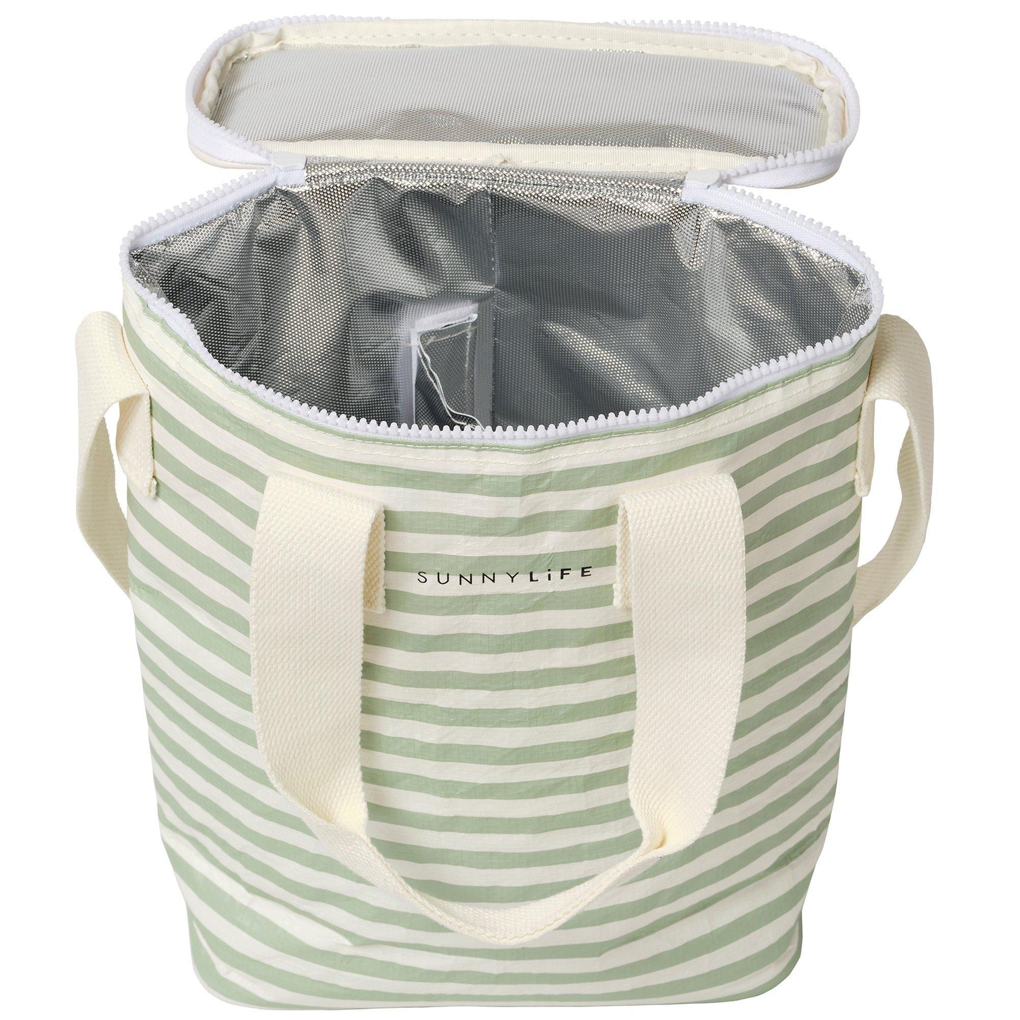 Light Cooler Drinks Bag - La Palma Sage Stripe image number 2