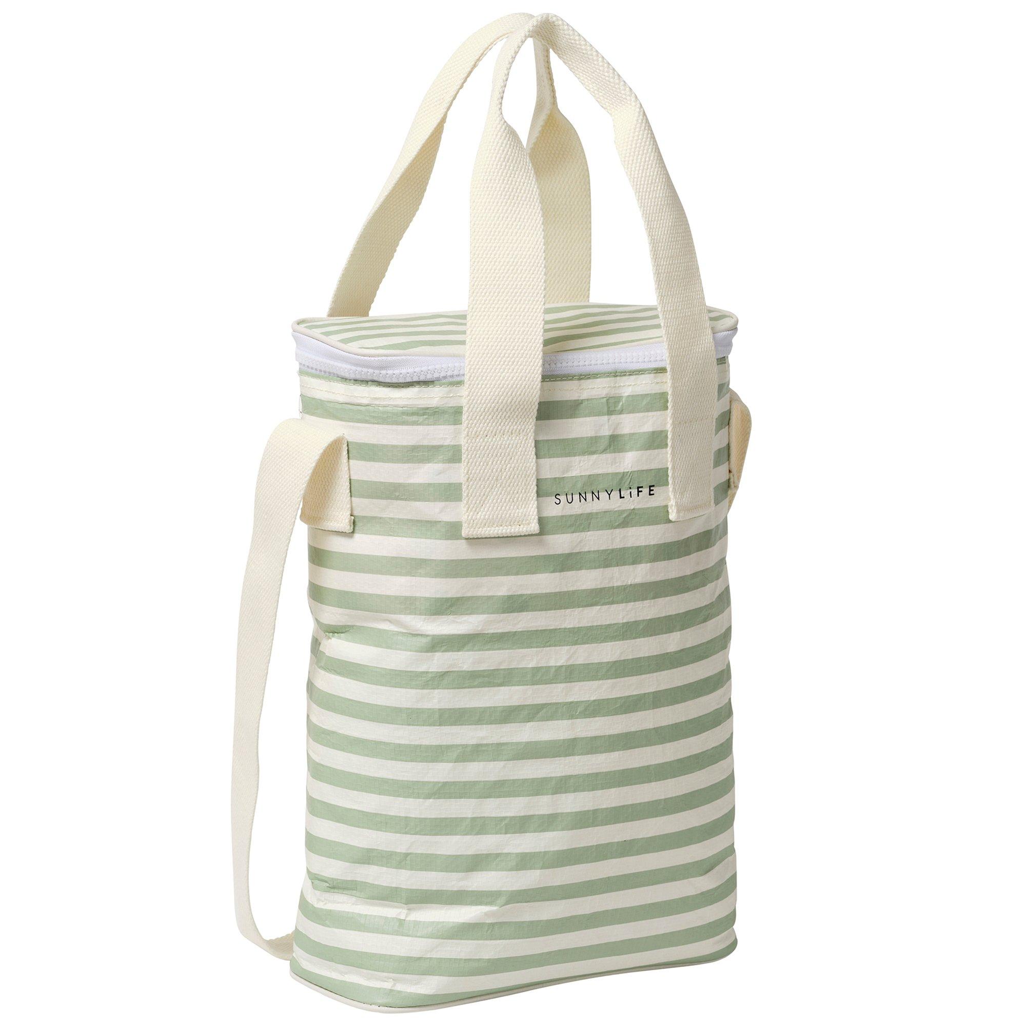 Light Cooler Drinks Bag - La Palma Sage Stripe image number 1