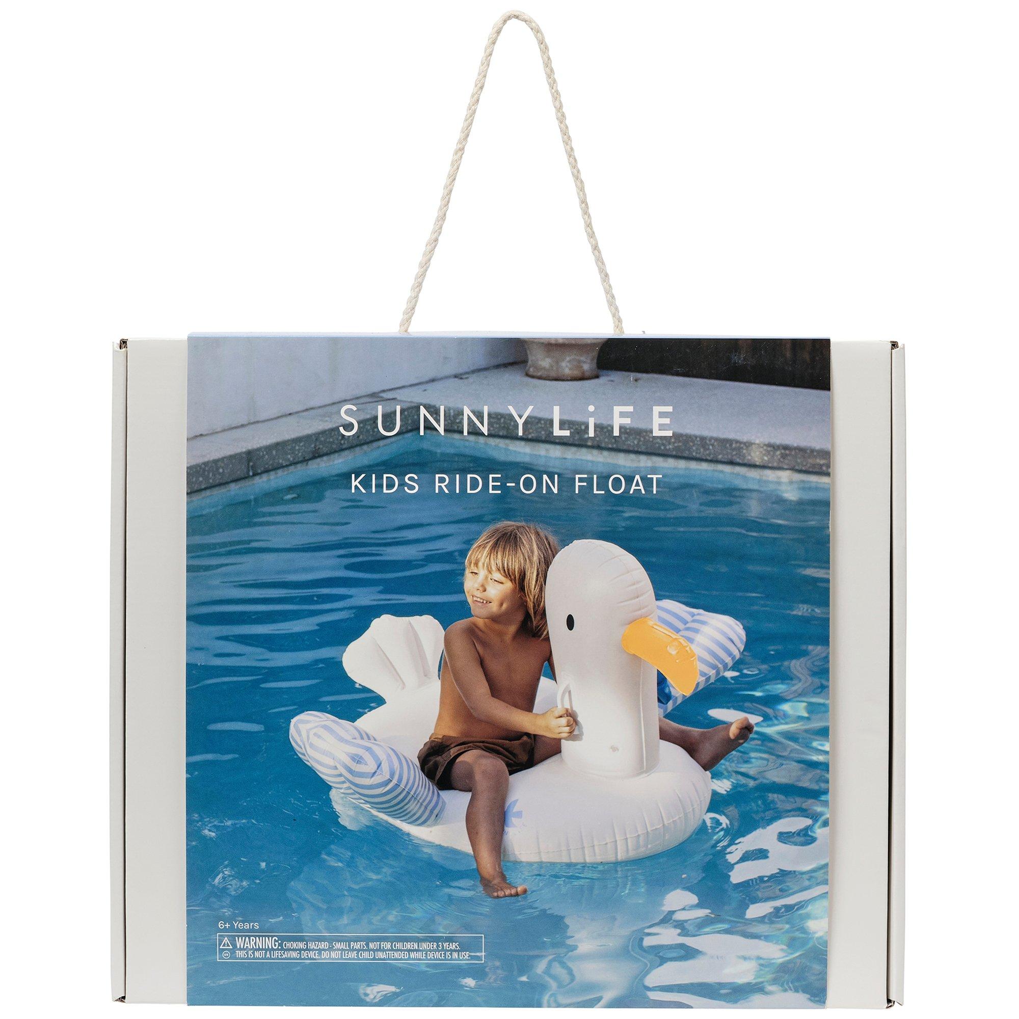 Kids Ride-On Float: Sid The Seagull - Blue Stripe image number 1