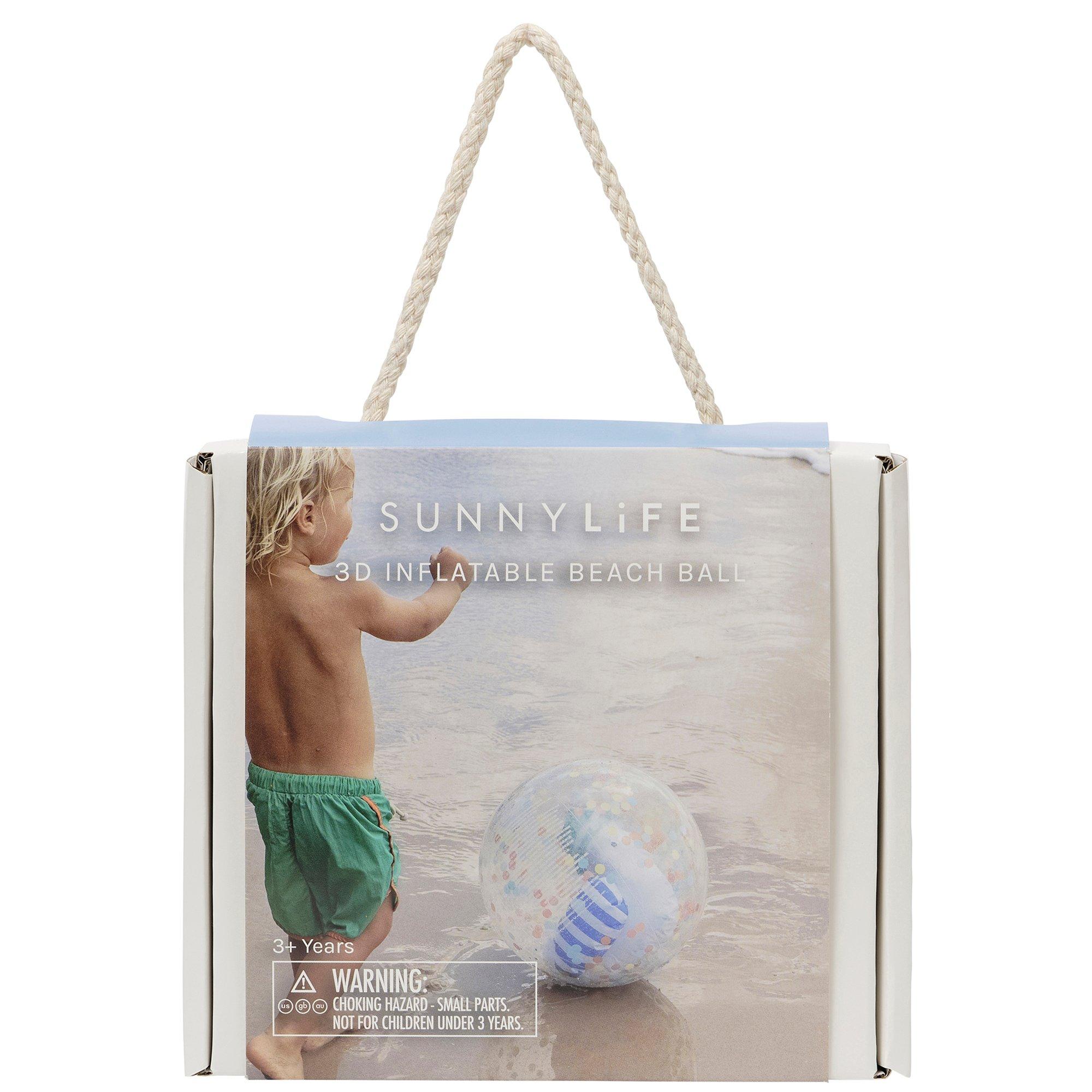 3D Inflatable Beach Ball: Sid The Seagull - Blue Stripe image number 1