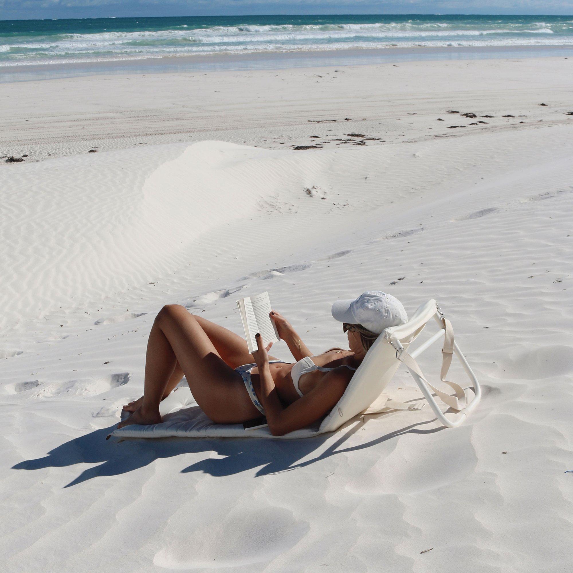 Reclining Beach Chair: Casa Cream image number 4