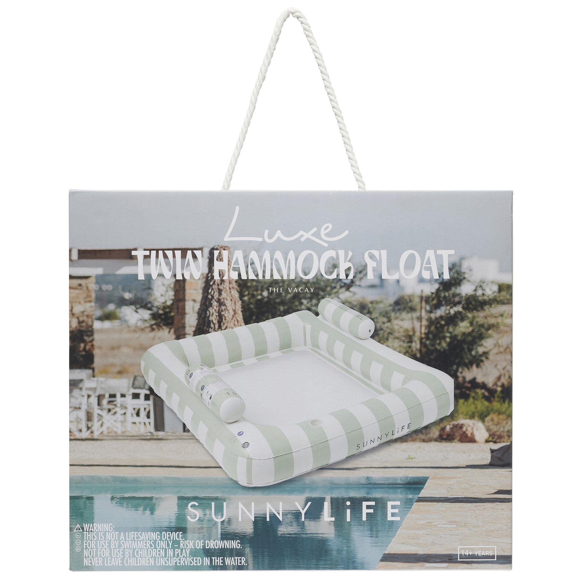 Luxe Twin Hammock Float: Vacay Soft Olive image number 1