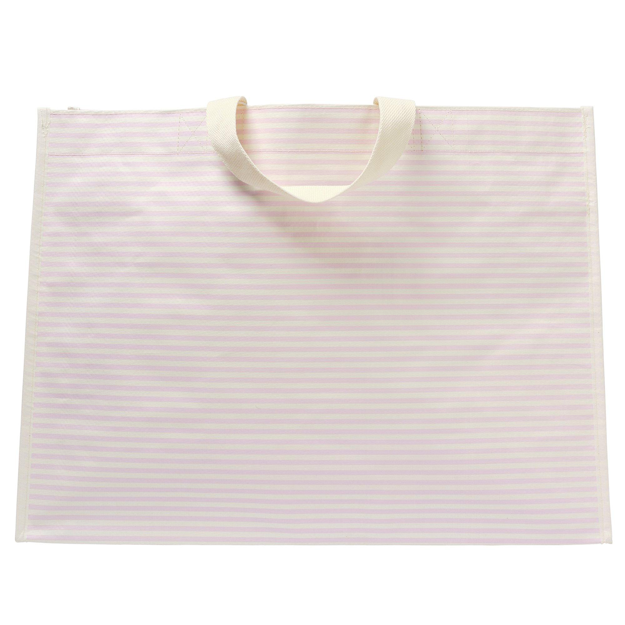 Carryall Beach Bag: Lazy Days Pink Stripe image number 3