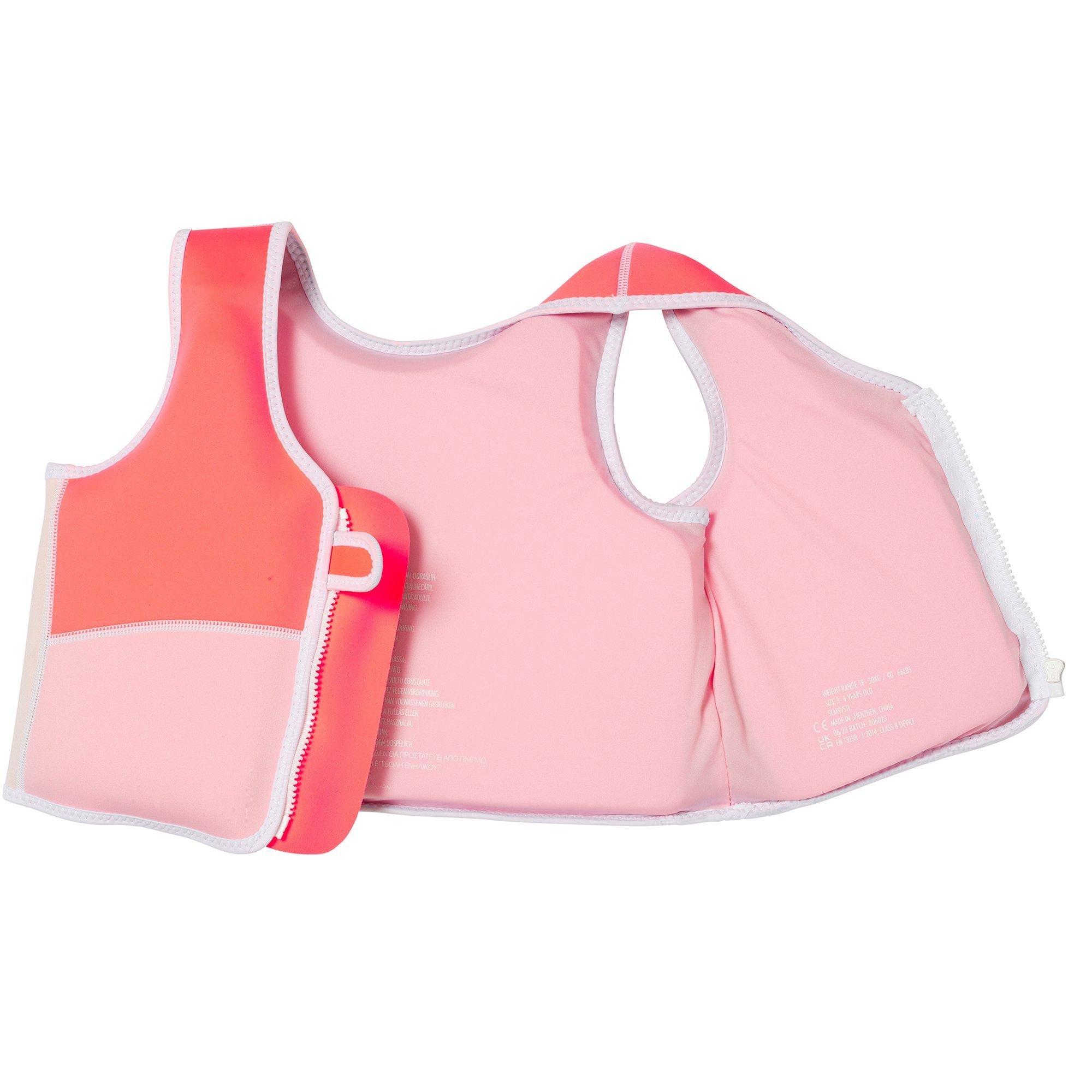 Kids Swim Vest: Neon Strawberry (Age 3-6) image number 2