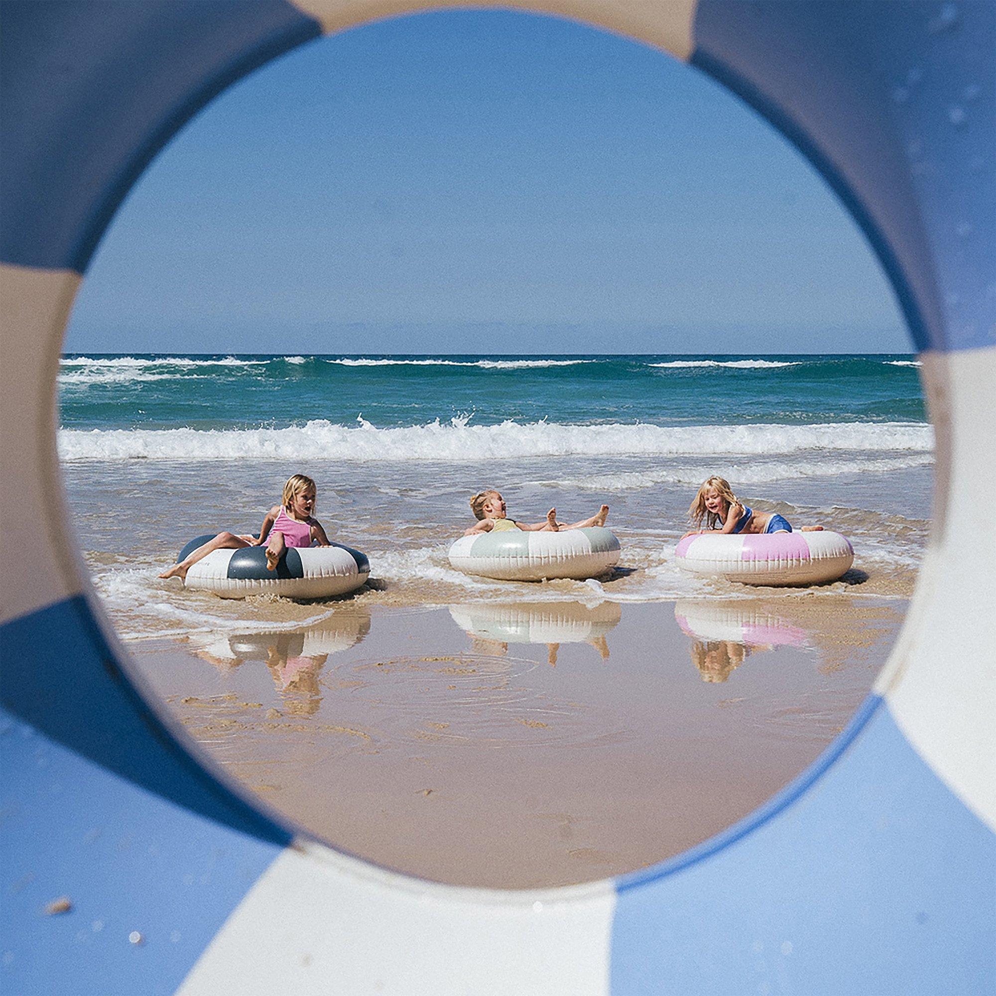 Tube Pool Ring: Blue Stripe image number 4