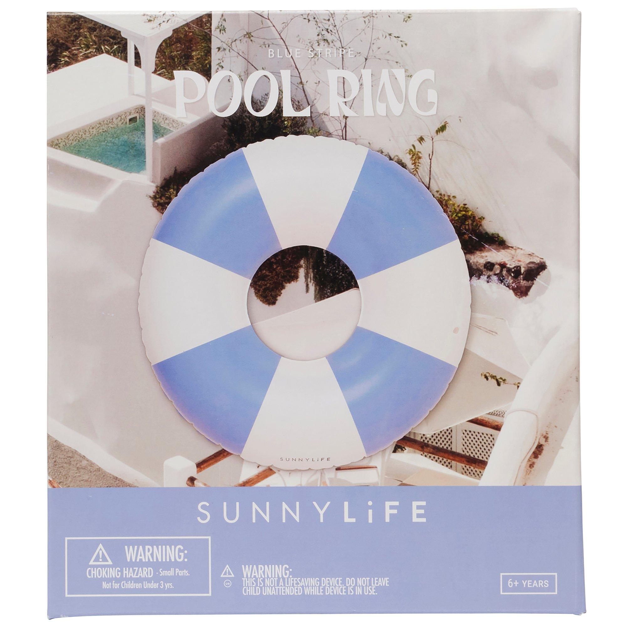 Tube Pool Ring: Blue Stripe image number 1