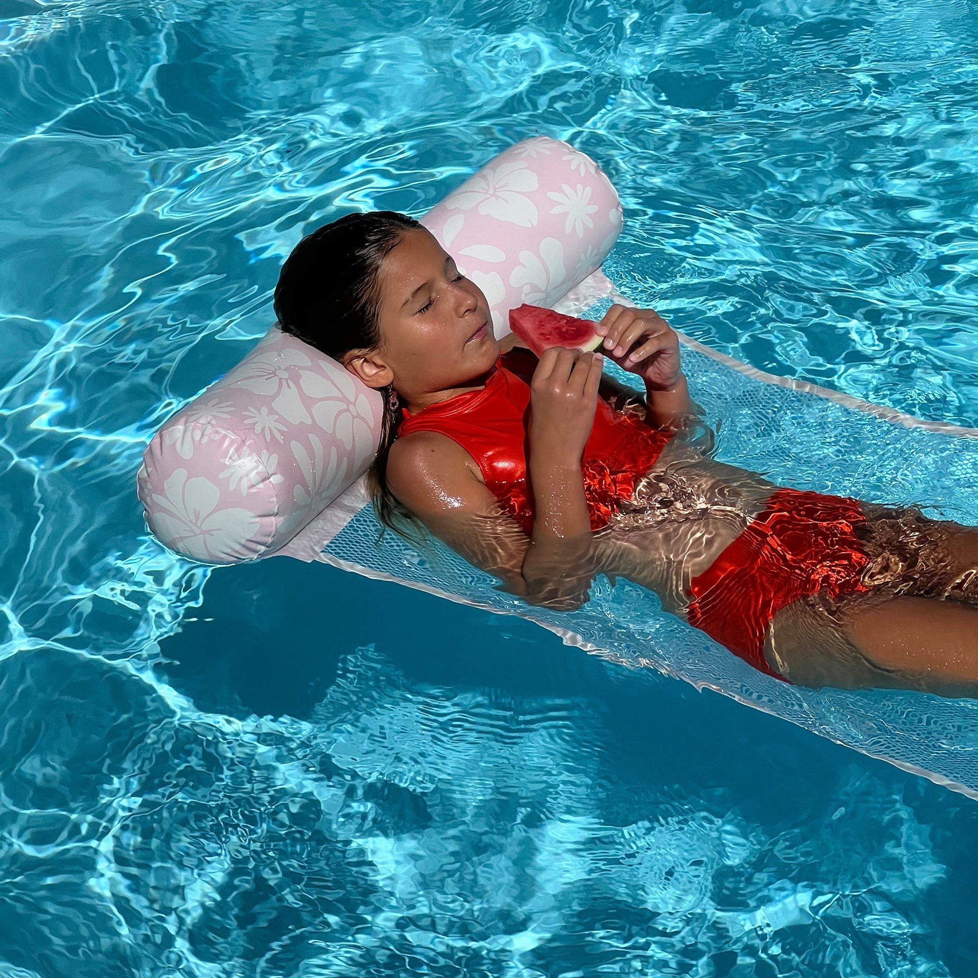Hammock Pool Float: Pink Floral image number 2