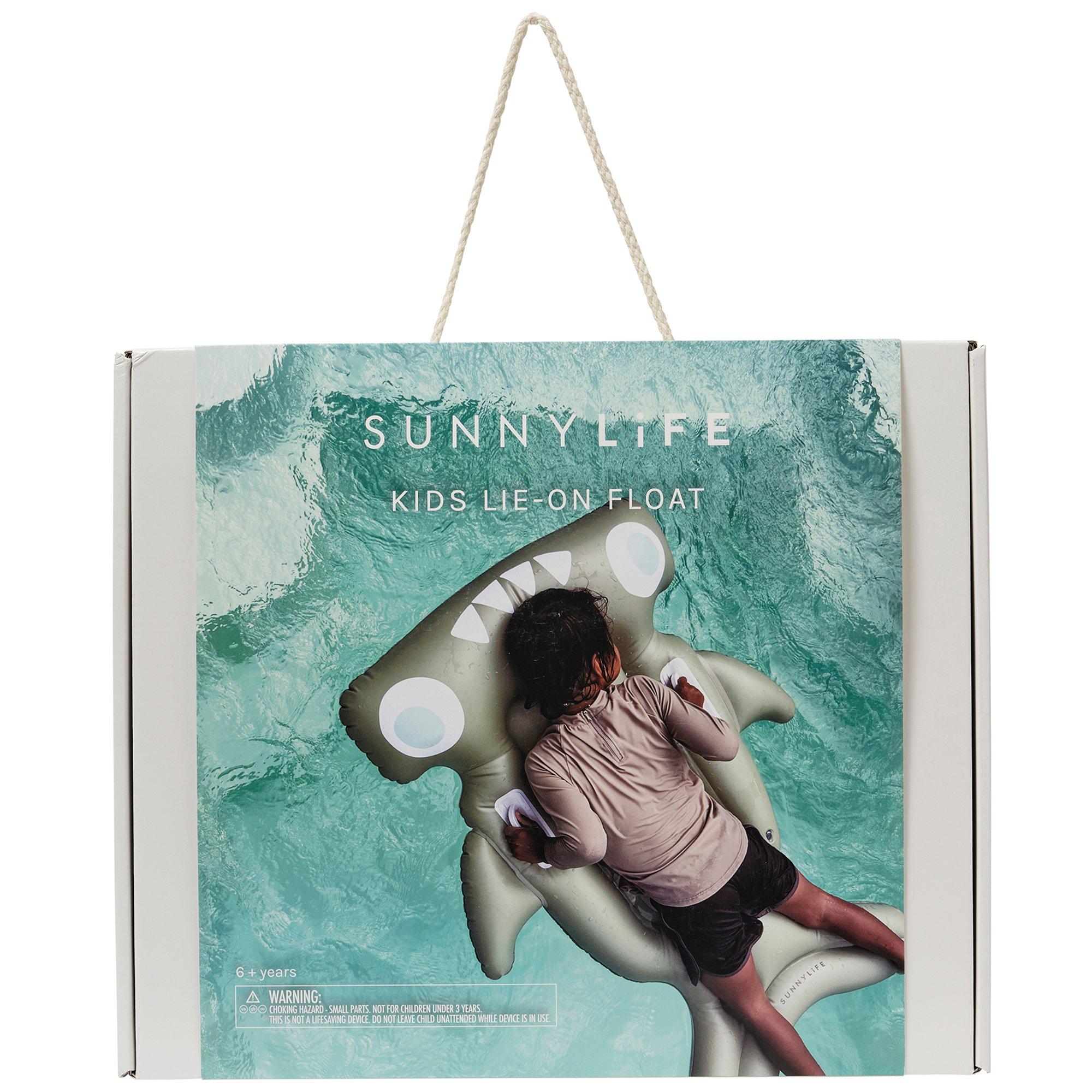 Kids Lie-On Float: Salty The Shark - Khaki image number 1