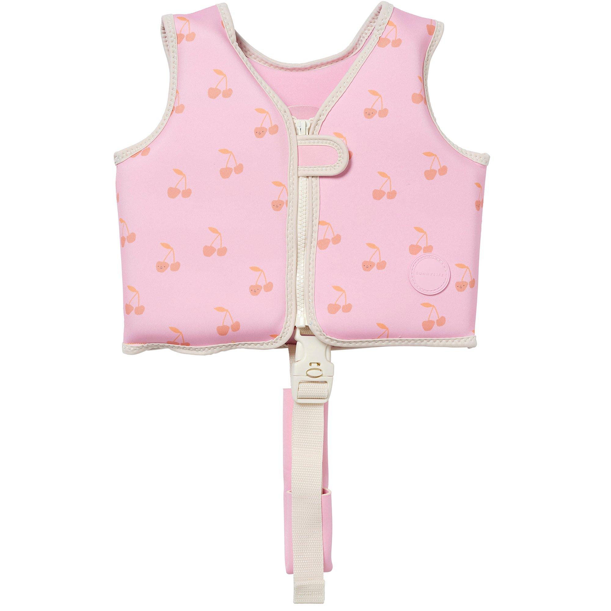 Kids Swim Vest: Cotton Candy Cherry (Age 1-2)