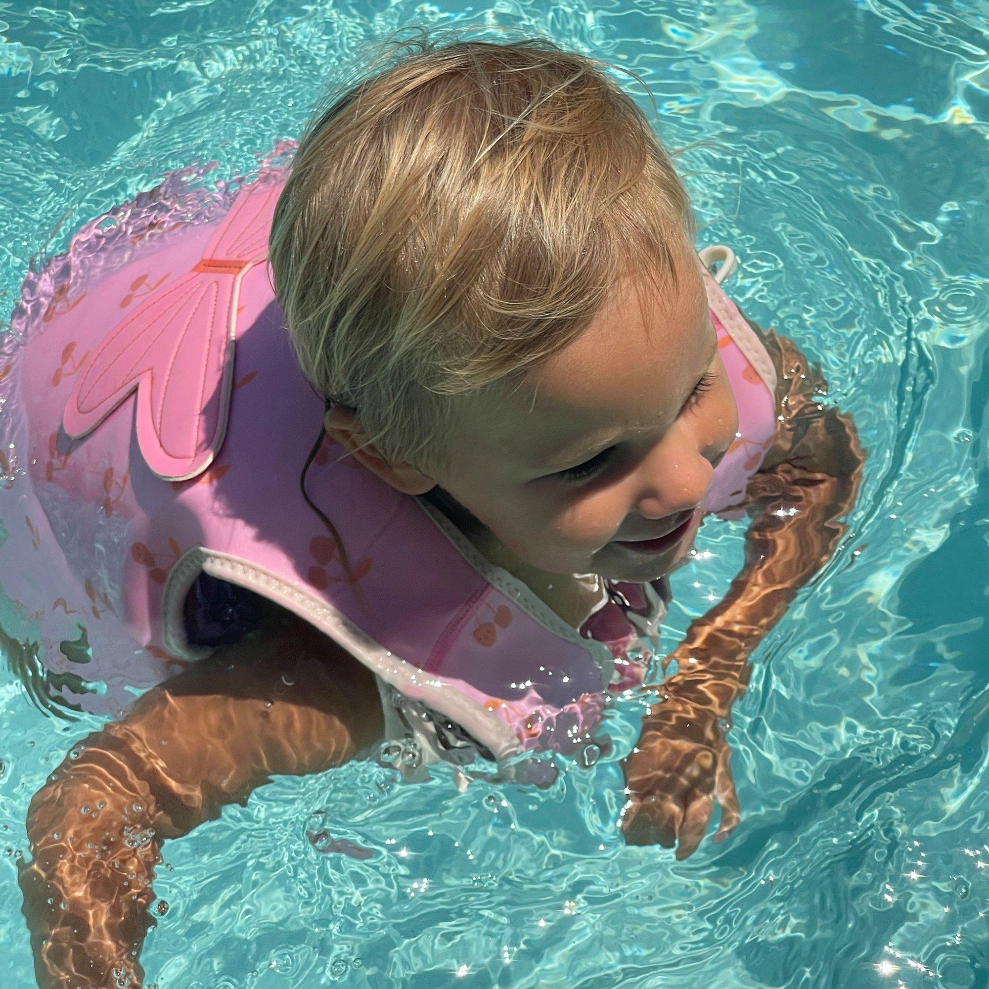 Kids Swim Vest: Cotton Candy Cherry (Age 1-2) image number 2