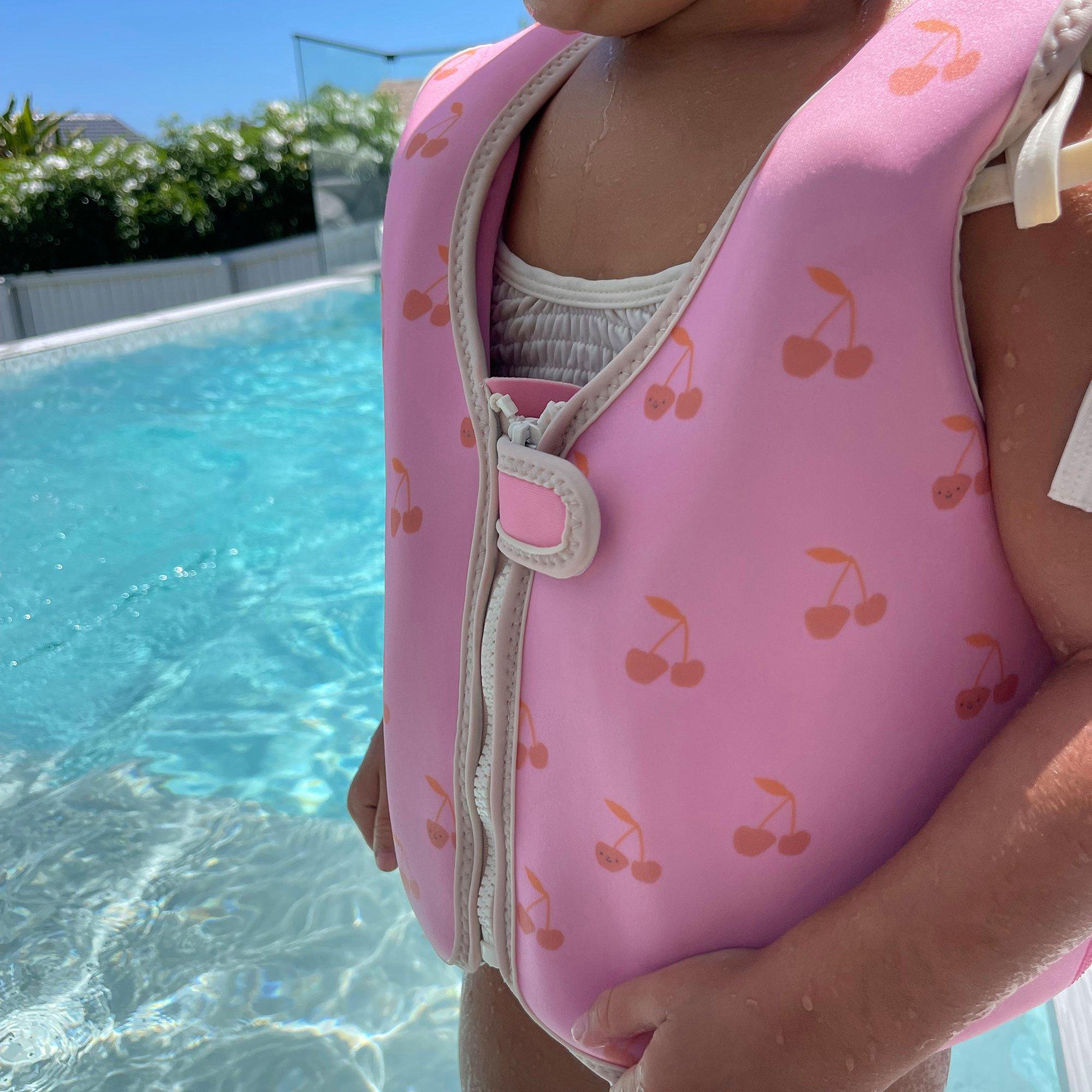 Kids Swim Vest: Cotton Candy Cherry (Age 1-2) image number 4
