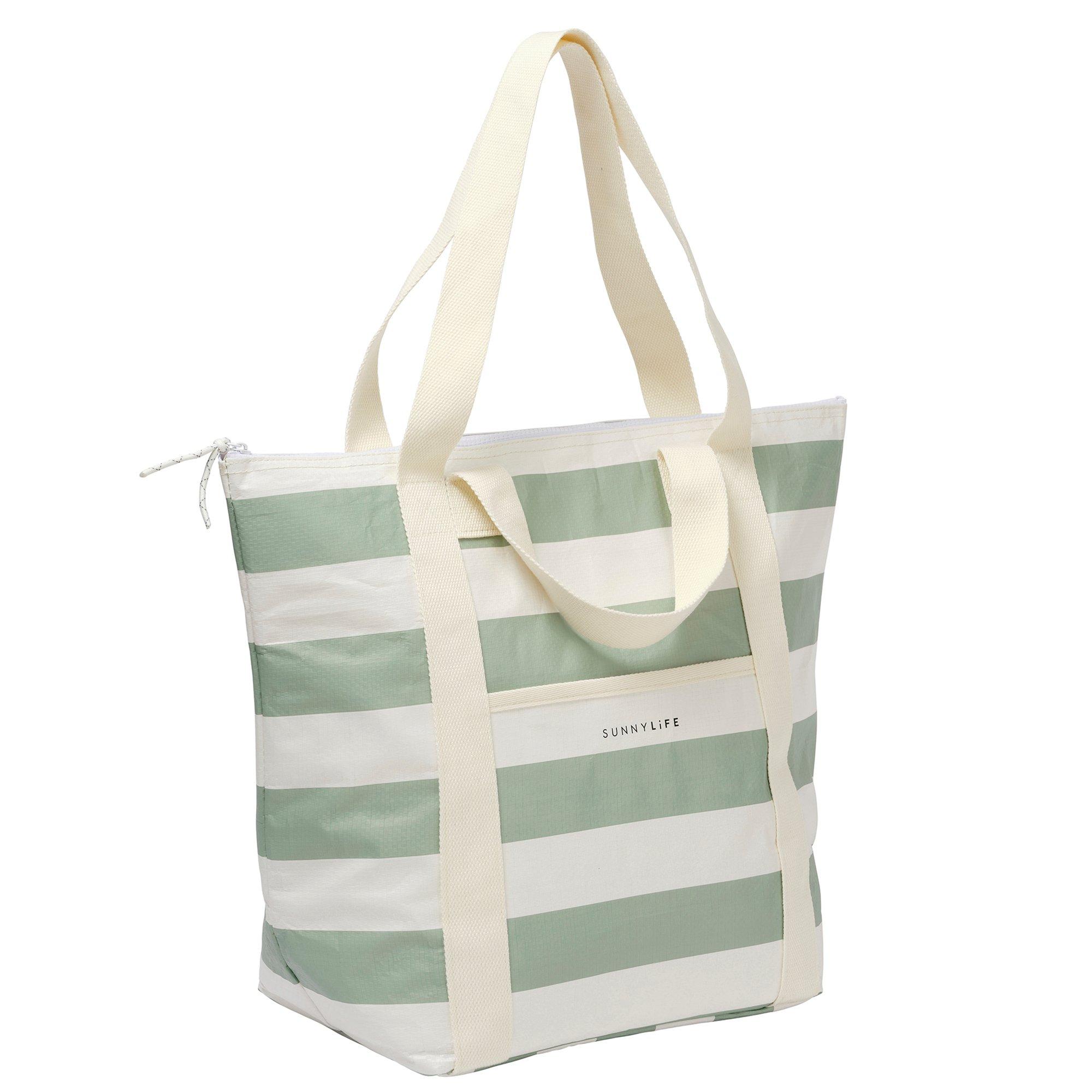 Light Cooler: Tote - La Palma Sage Stripe image number 1