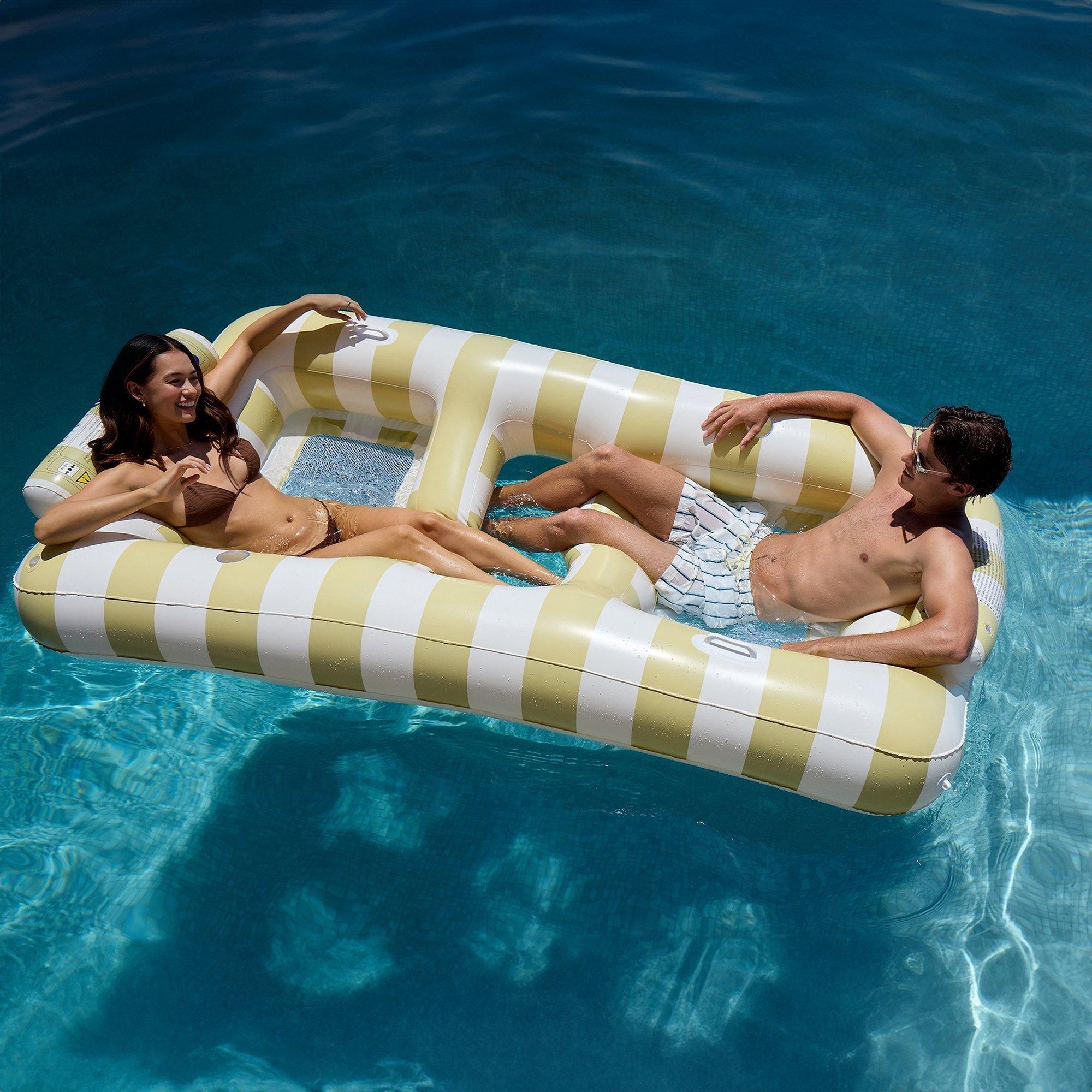 Luxe Twin Hammock Float: Casa Sand Stripe image number 2