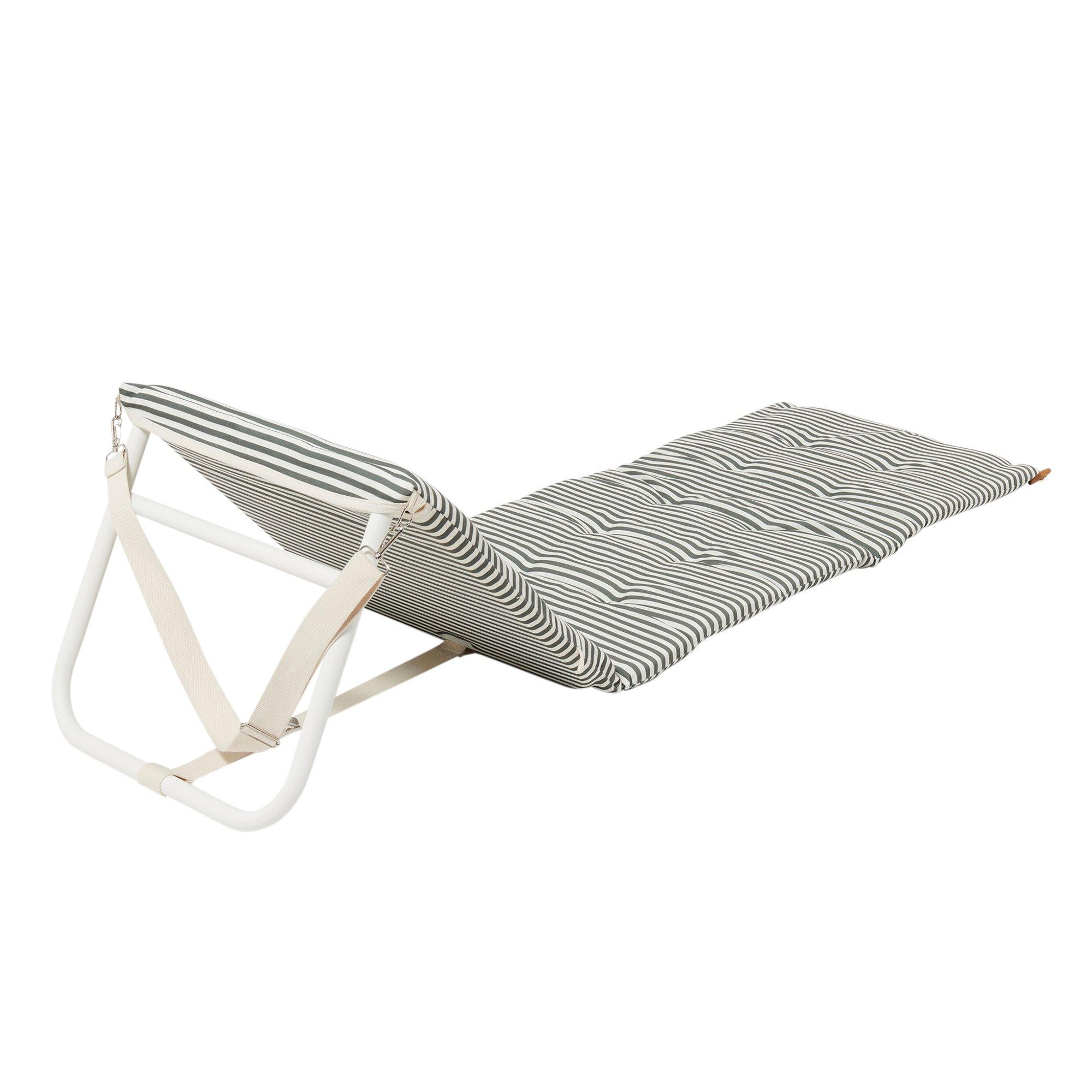 Reclining Beach Chair: Vacay Olive Stripe image number 3