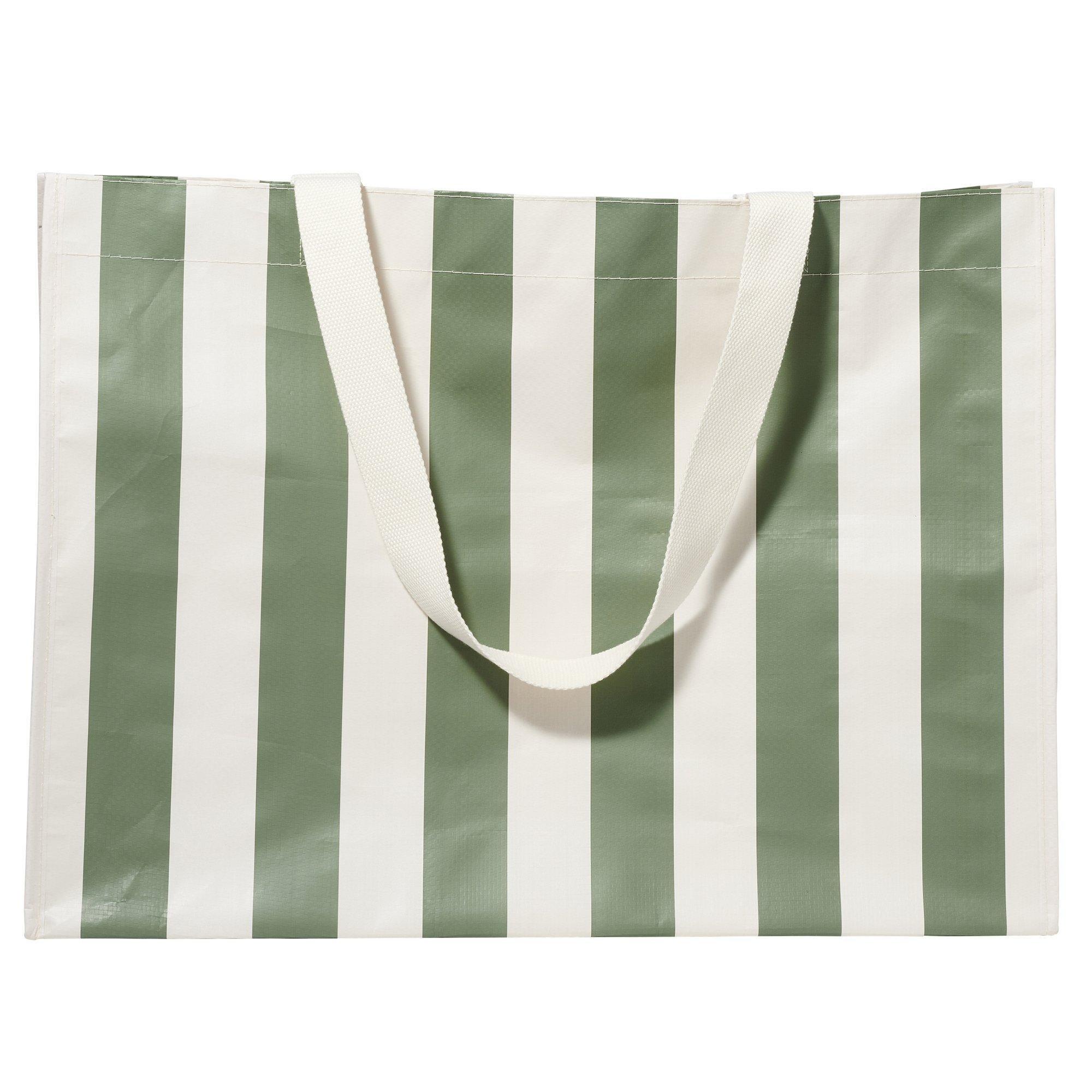 Carryall Beach Bag: Vacay Olive Stripe image number 3