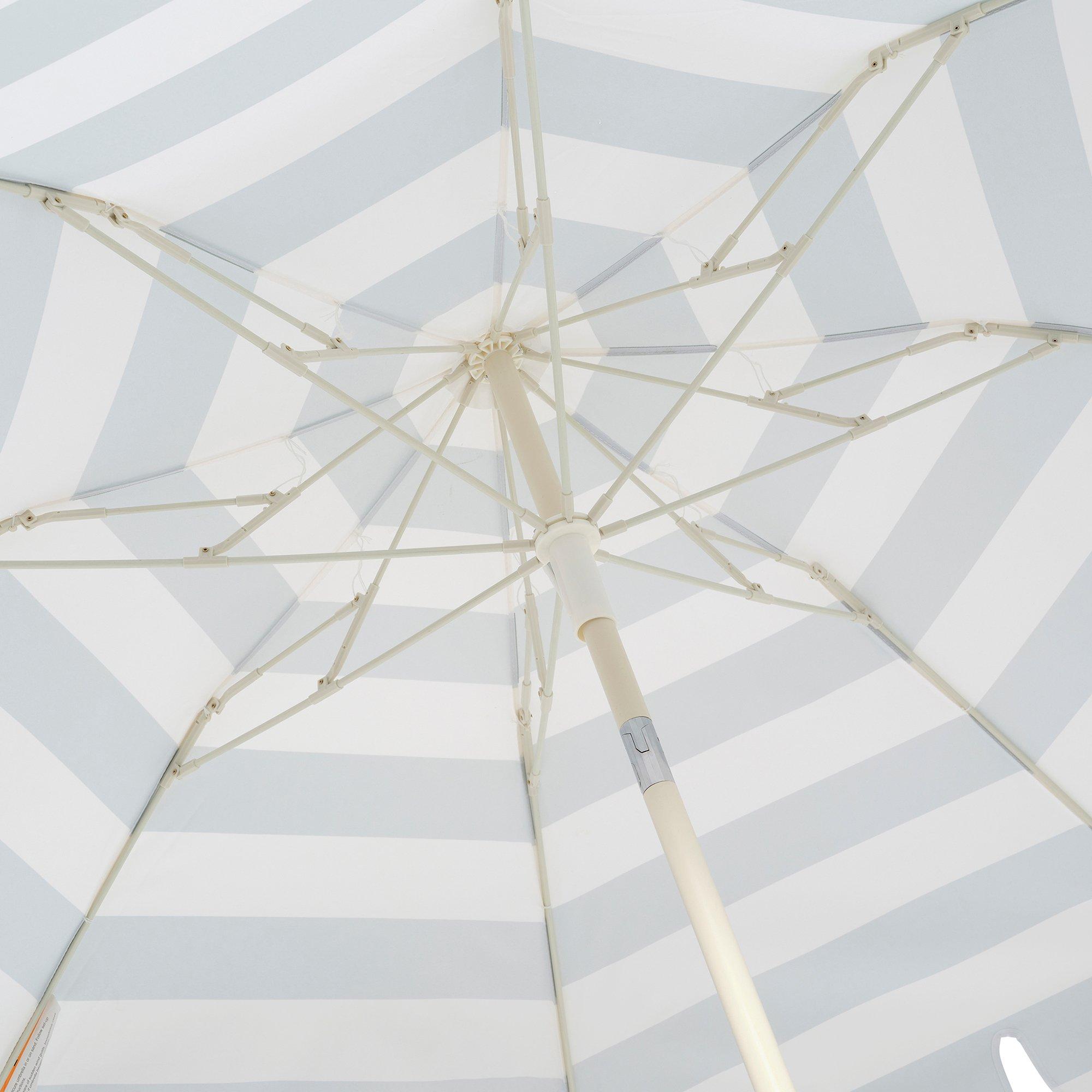 Compact Beach Umbrella: La Palma Sage Stripe image number 3