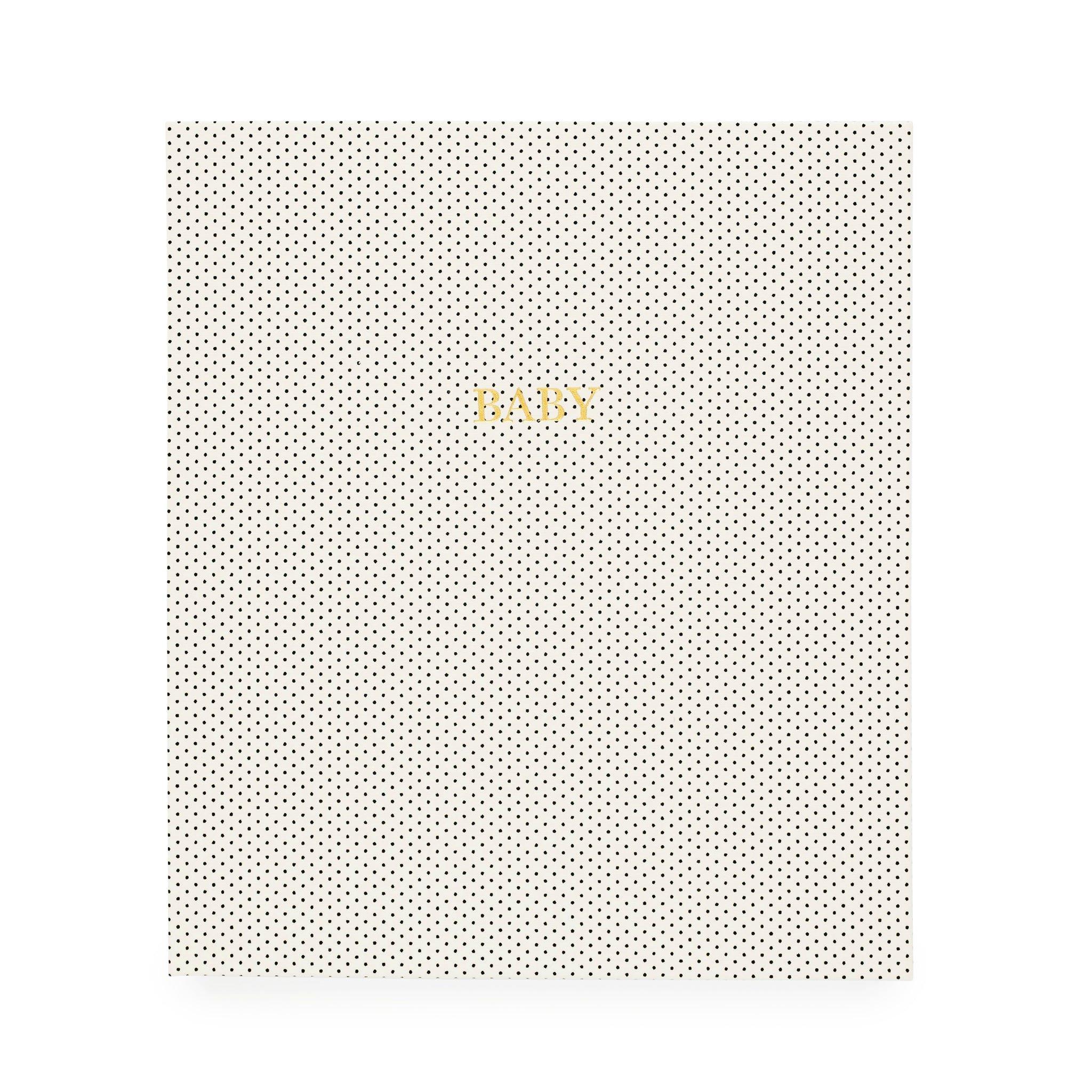 Cream and Black Pindot Baby Book