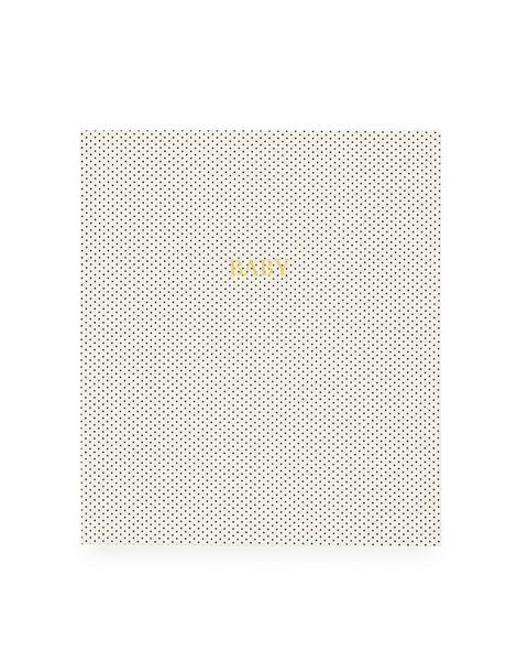 Cream and Black Pindot Baby Book