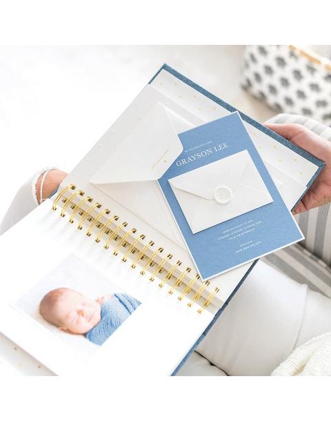 Cream and Black Pindot Baby Book