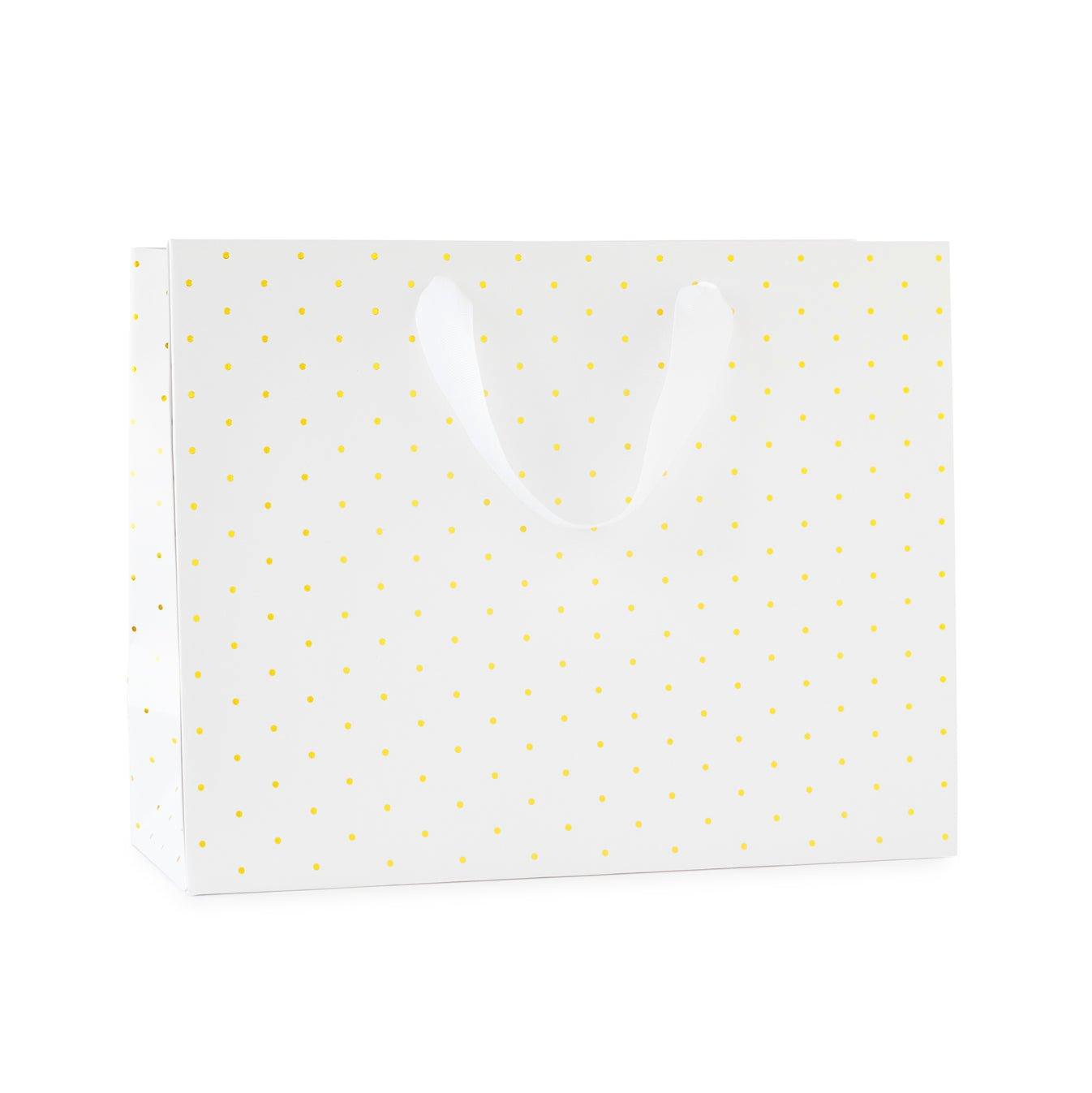 Gold Swiss Dot Large Gift Bag