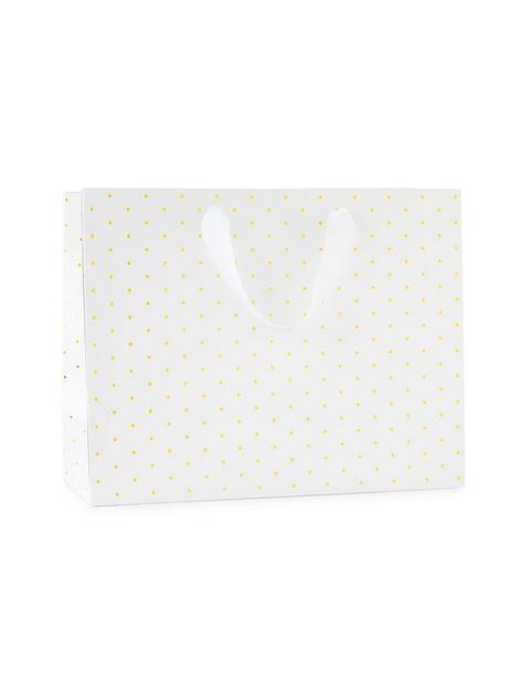 Gold Swiss Dot Large Gift Bag