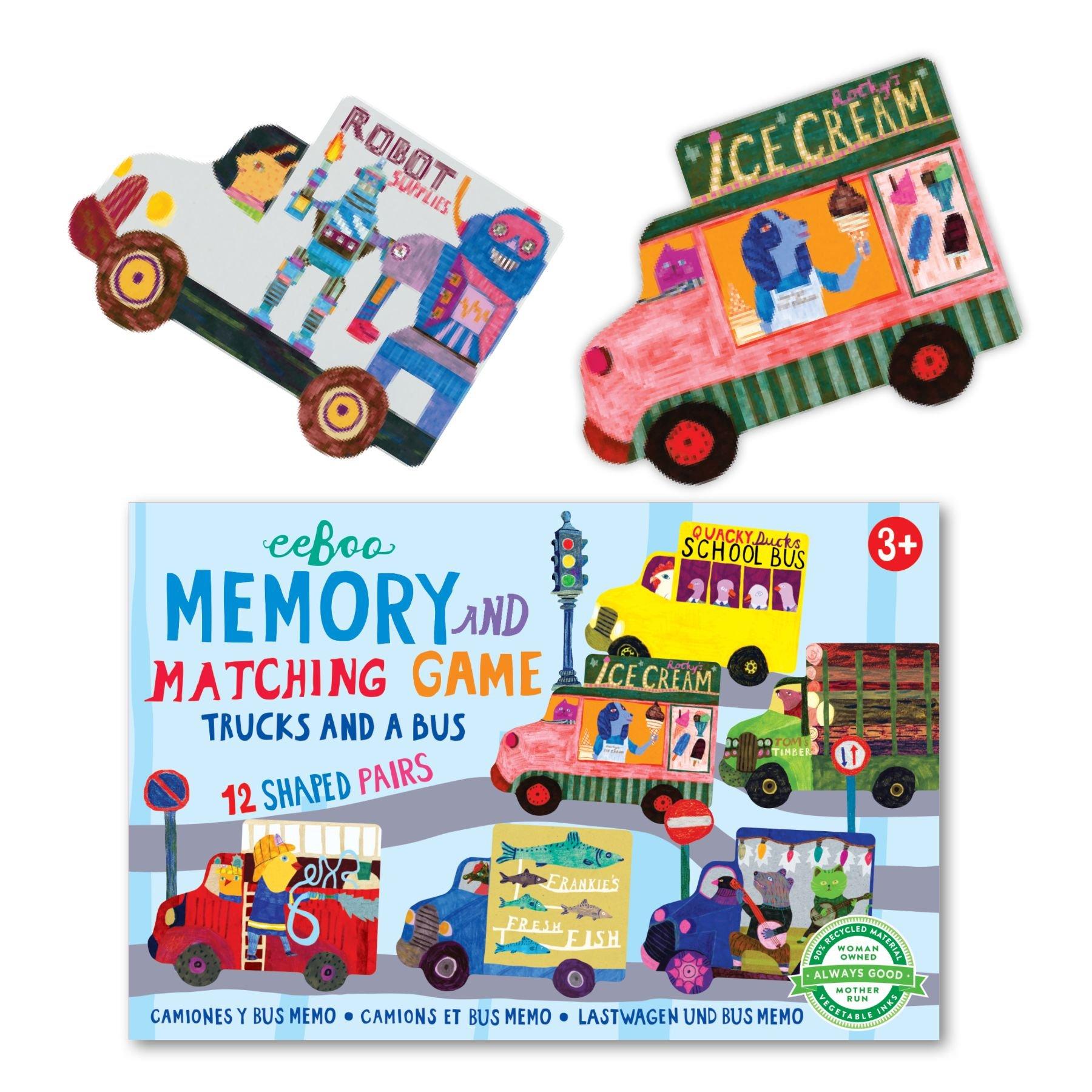 Trucks and a Bus Little Little Memory & Matching Game image number 2